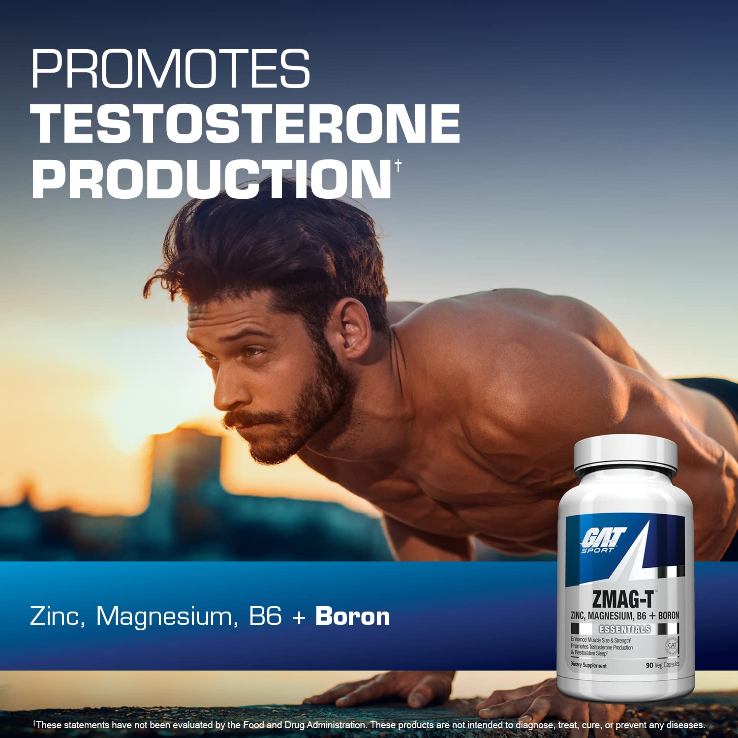 Foto 2 | Suplemento Gat Sport Zmag-t Zinc, Magnesio, B6 + Boron 90 Cápsulas - Venta Internacional