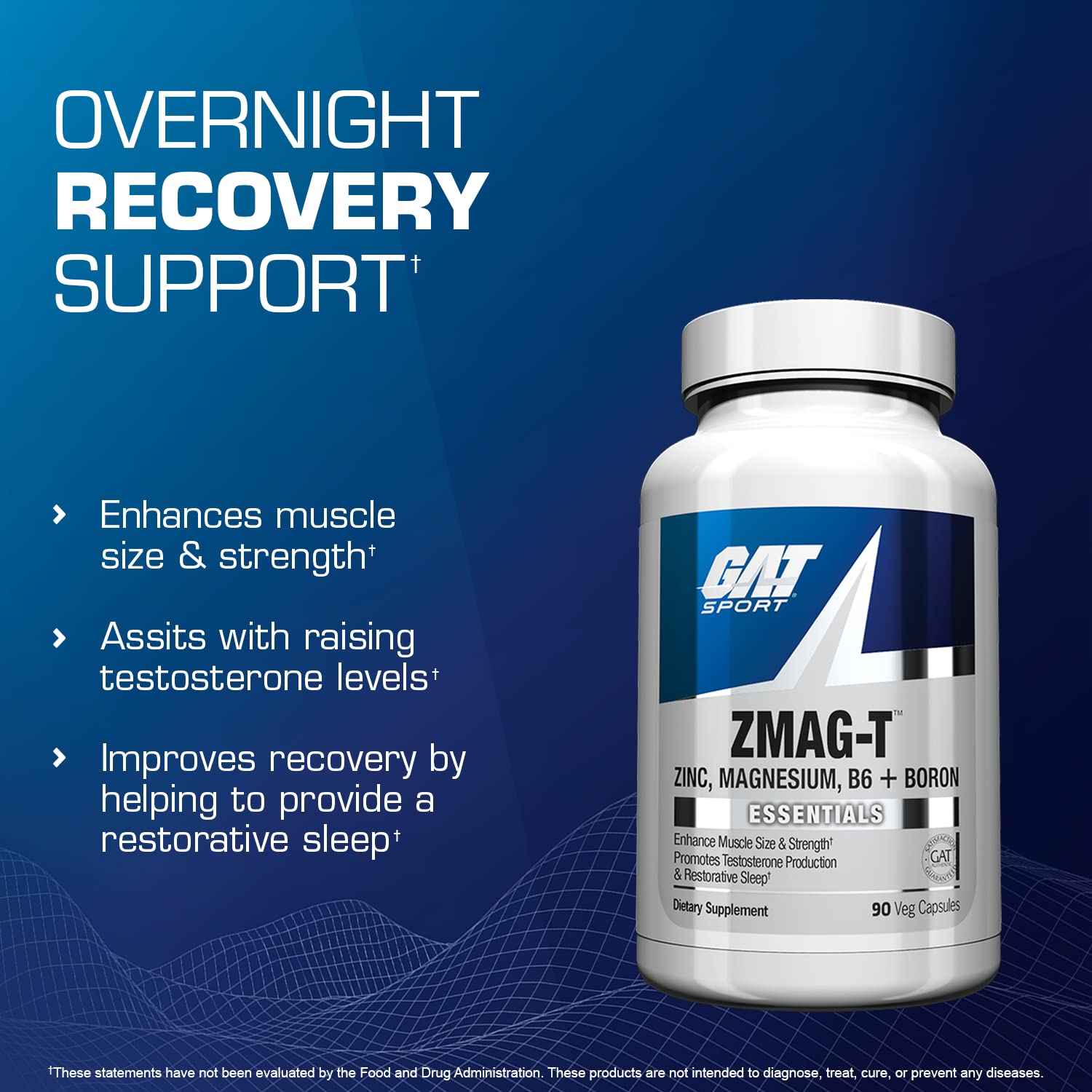 Foto 3 | Suplemento Gat Sport Zmag-t Zinc, Magnesio, B6 + Boron 90 Cápsulas - Venta Internacional