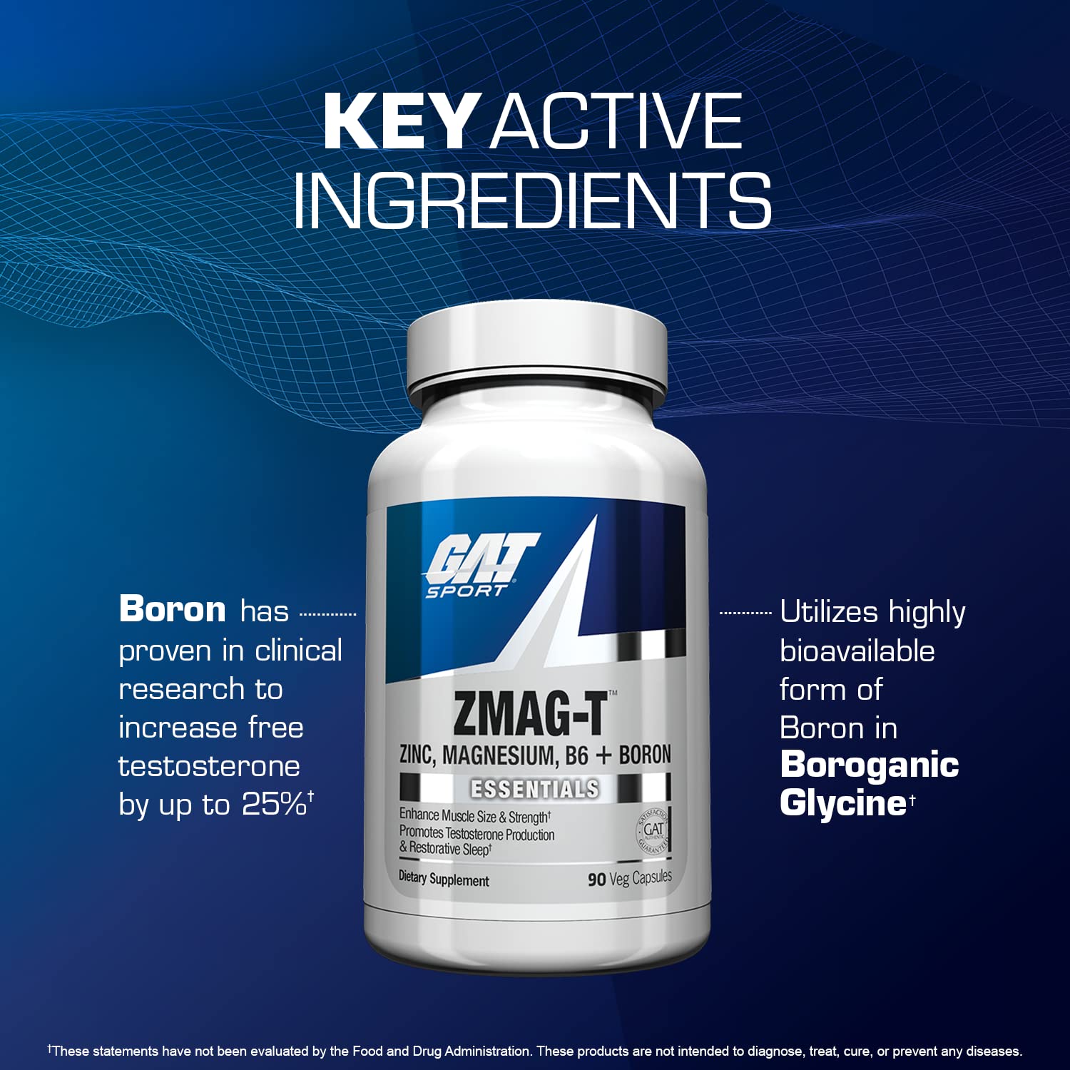 Foto 6 pulgar | Suplemento Gat Sport Zmag-t Zinc, Magnesio, B6 + Boron 90 Cápsulas - Venta Internacional