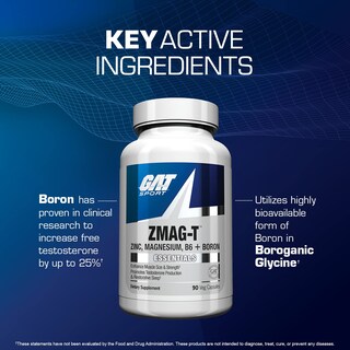 Foto 5 | Suplemento Gat Sport Zmag-t Zinc, Magnesio, B6 + Boron 90 Cápsulas - Venta Internacional