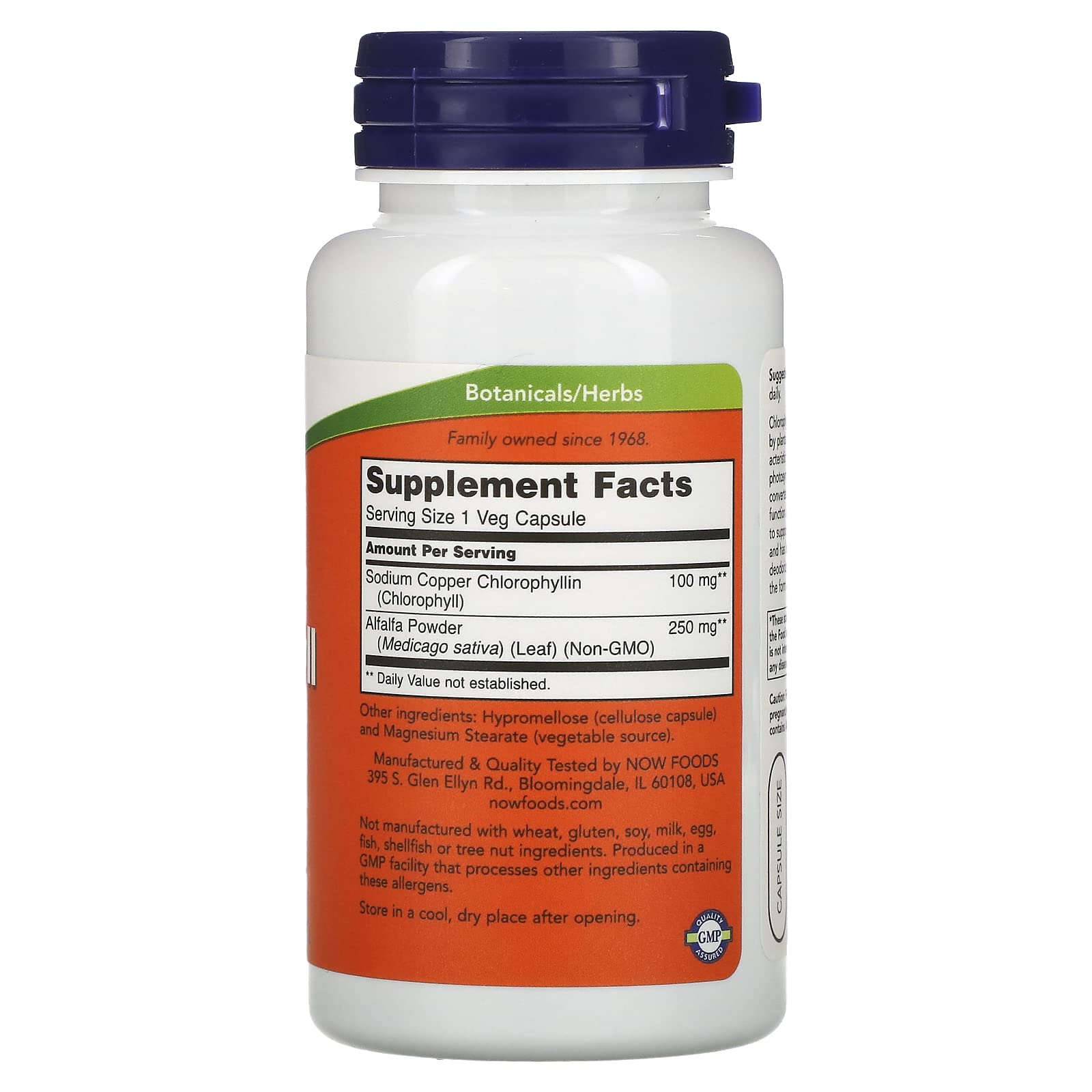 Foto 3 pulgar | Suplemento Now Foods, Clorofila, 100 Mg, 90 Cápsulas Vegetarianas - Venta Internacional.