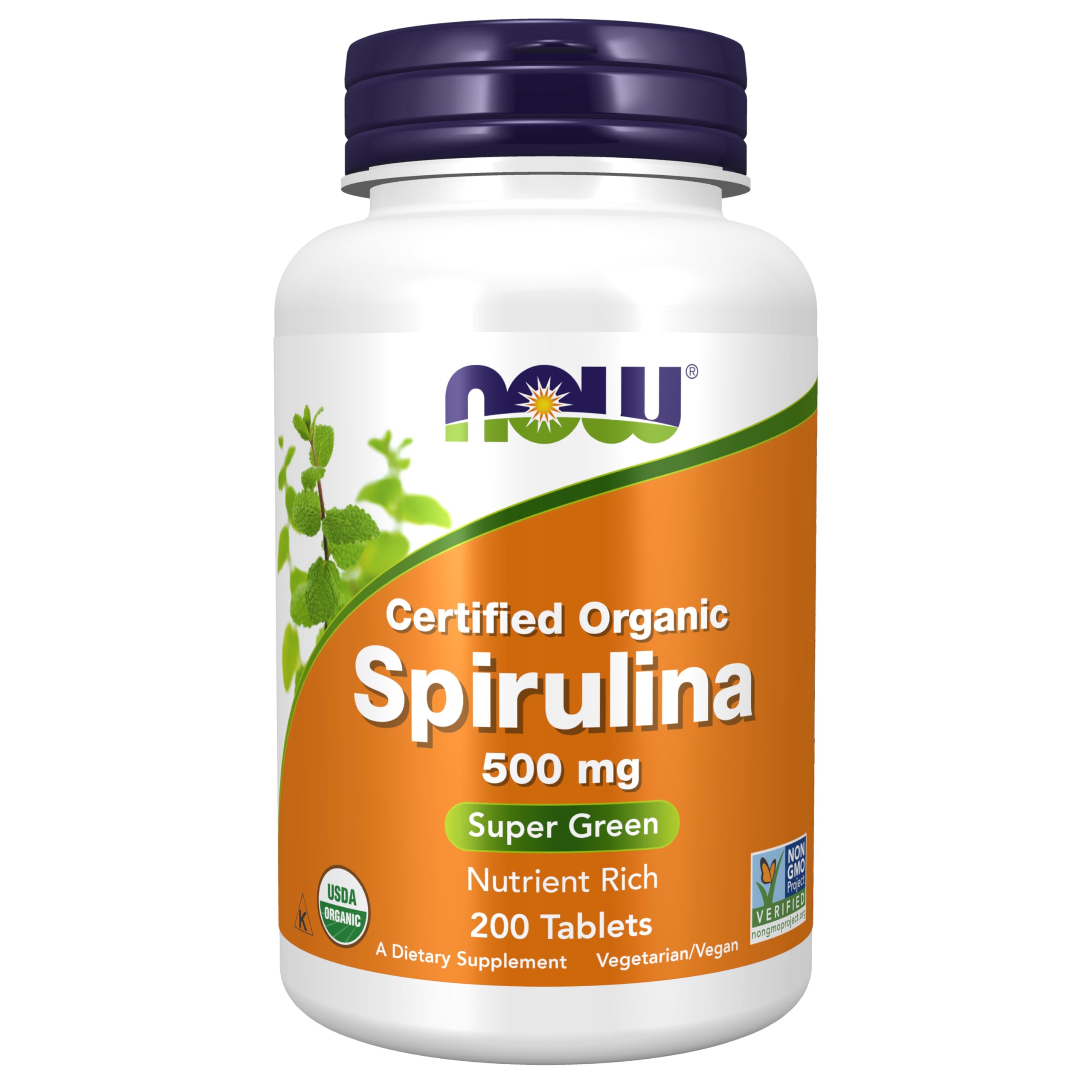 Foto 2 pulgar | Supplements Now Foods Espirulina Orgánica 500 Mg Con Vitaminas 200 Tabletas - Venta Internacional.