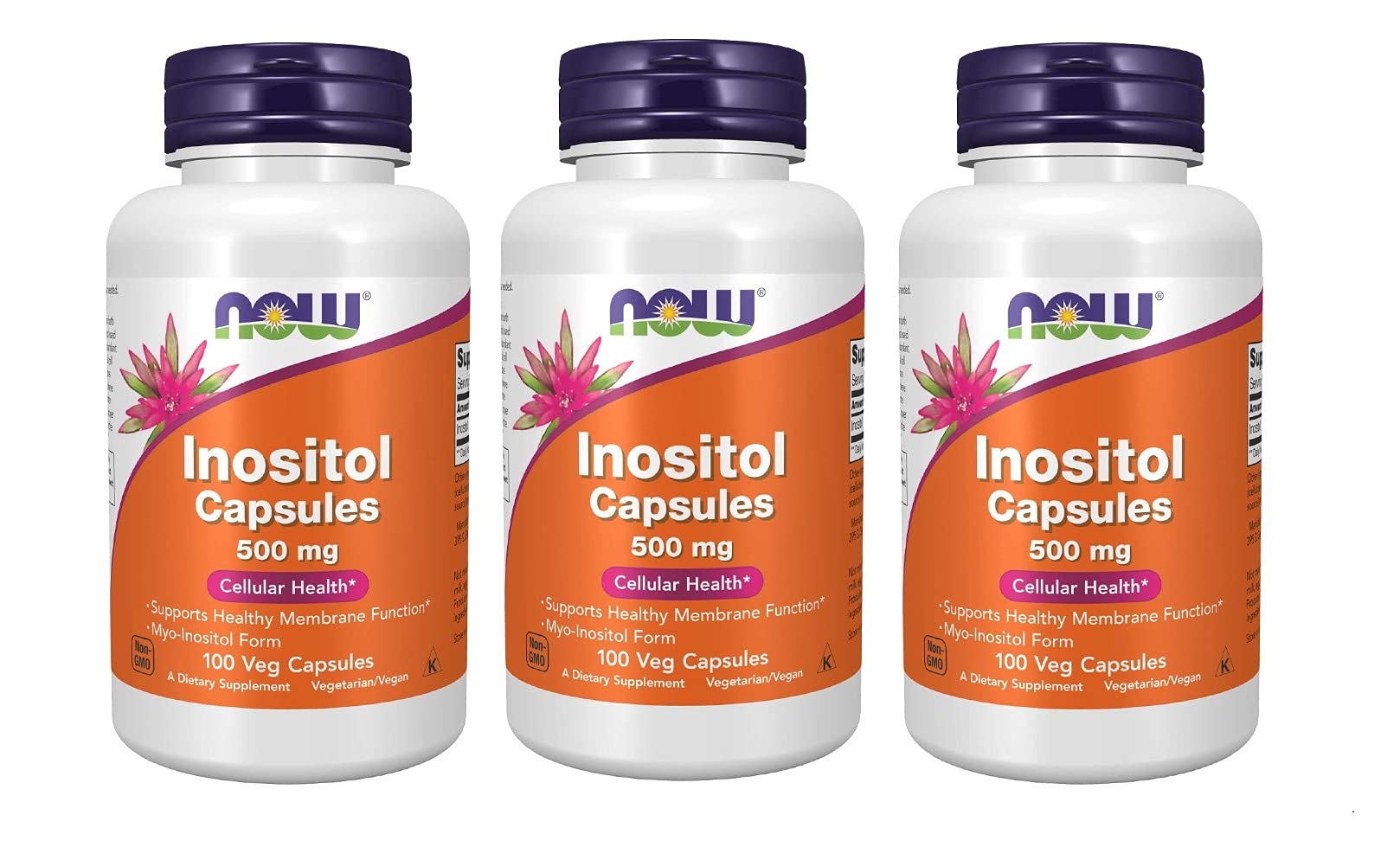 Inositol Supplement Now Foods, 500 Mg, 100 Cápsulas (paquete De 3) - Venta Internacional.