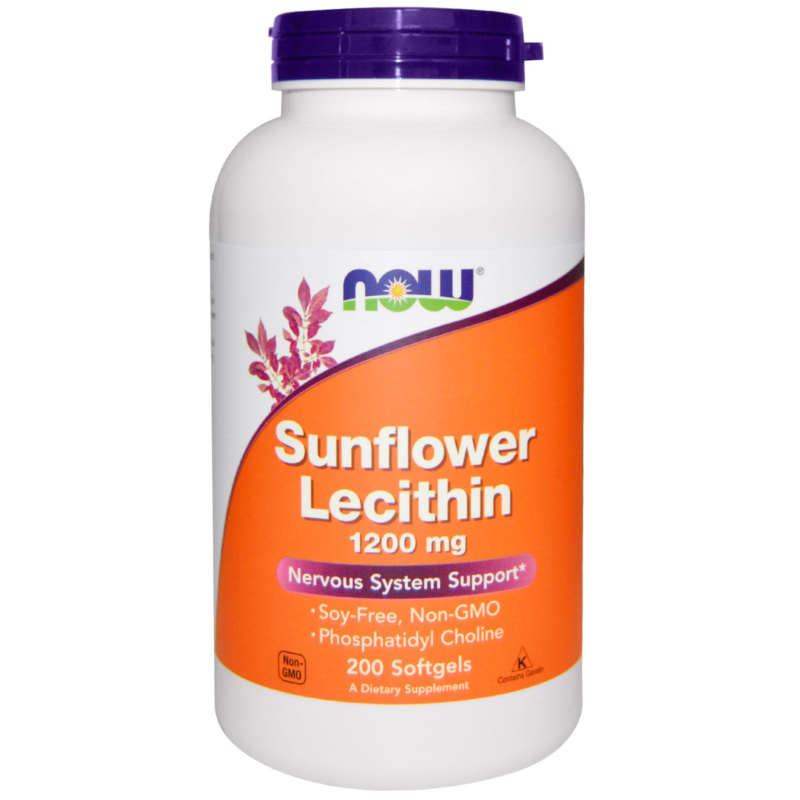 Suplemento Now Foods Lecitina De Girasol 1200 Mg 200 Cápsulas Blandas X2 - Venta Internacional.
