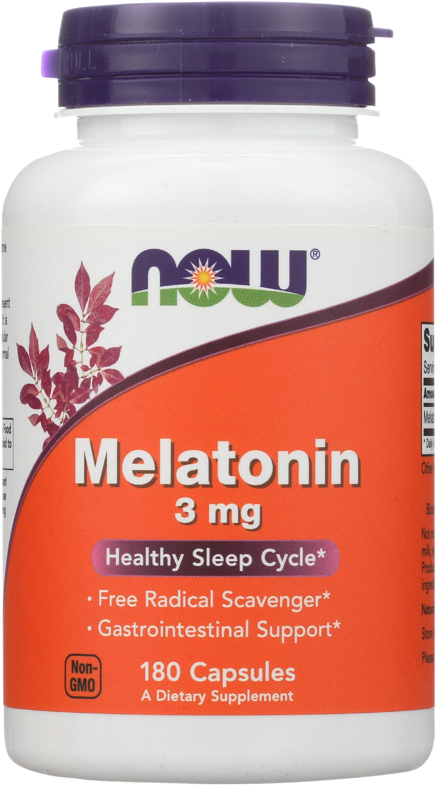 Suplemento Now Foods Melatonina 3 Mg 180 Cápsulas - Venta Internacional.