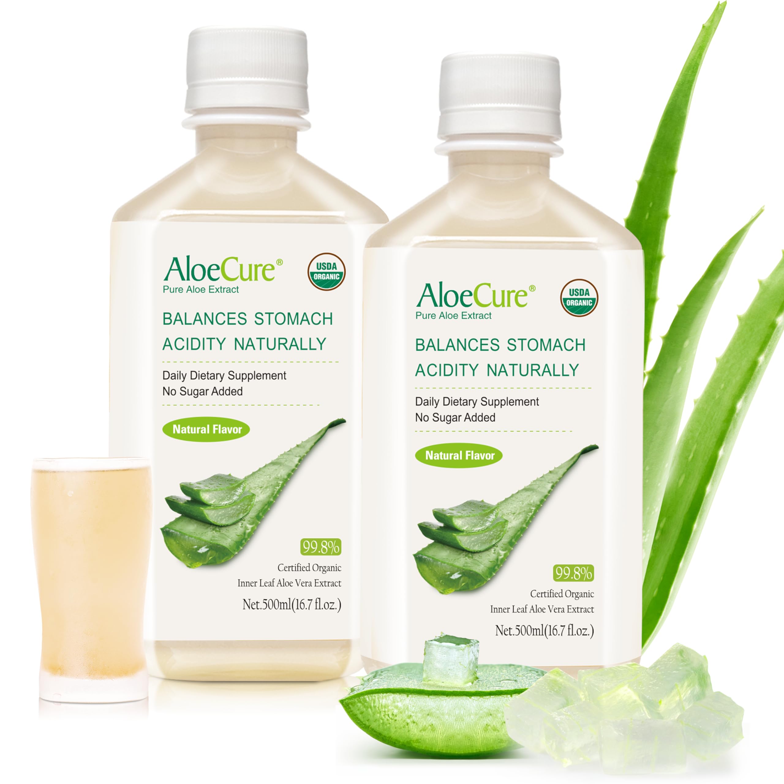Foto 2 pulgar | Suplemento AloeCure Jugo de Aloe Vera 2 Piezas-Venta Internacional