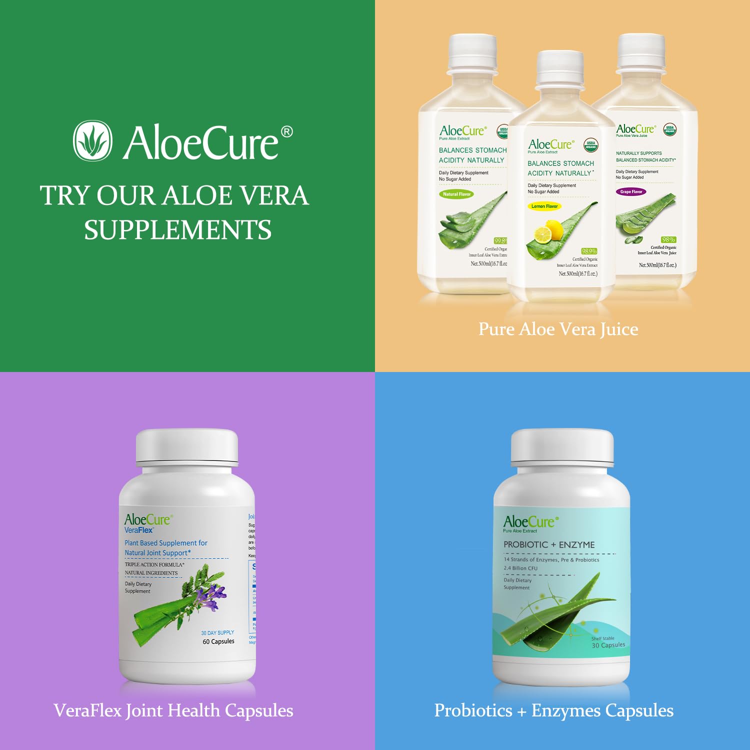 Foto 8 pulgar | Suplemento AloeCure Jugo de Aloe Vera 2 Piezas-Venta Internacional