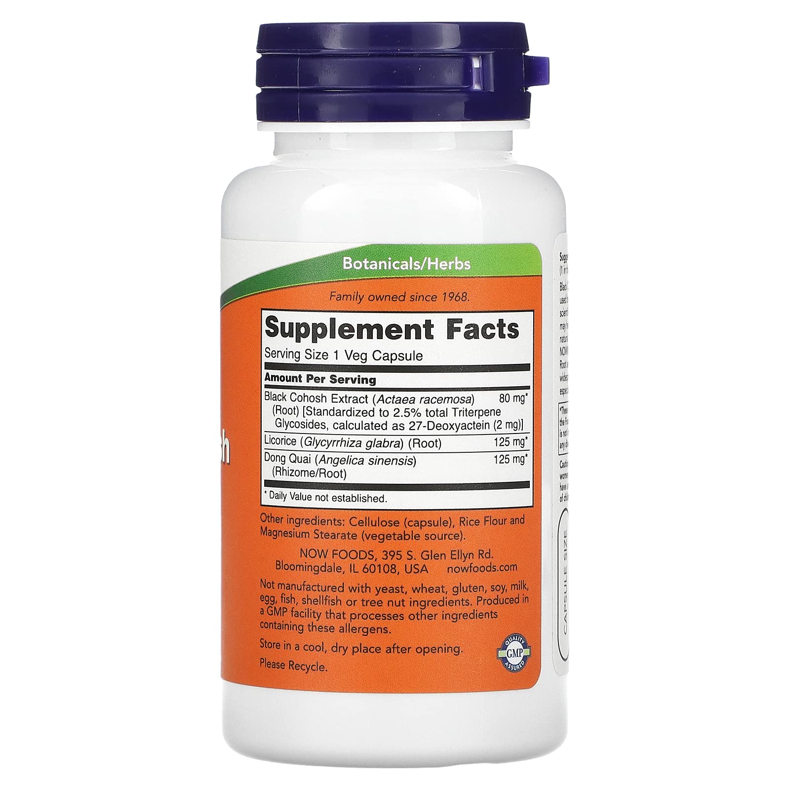 Foto 3 pulgar | Supplement Now Foods Black Cohosh 80 Mg, Ayuda A La Menopausia - Venta Internacional.