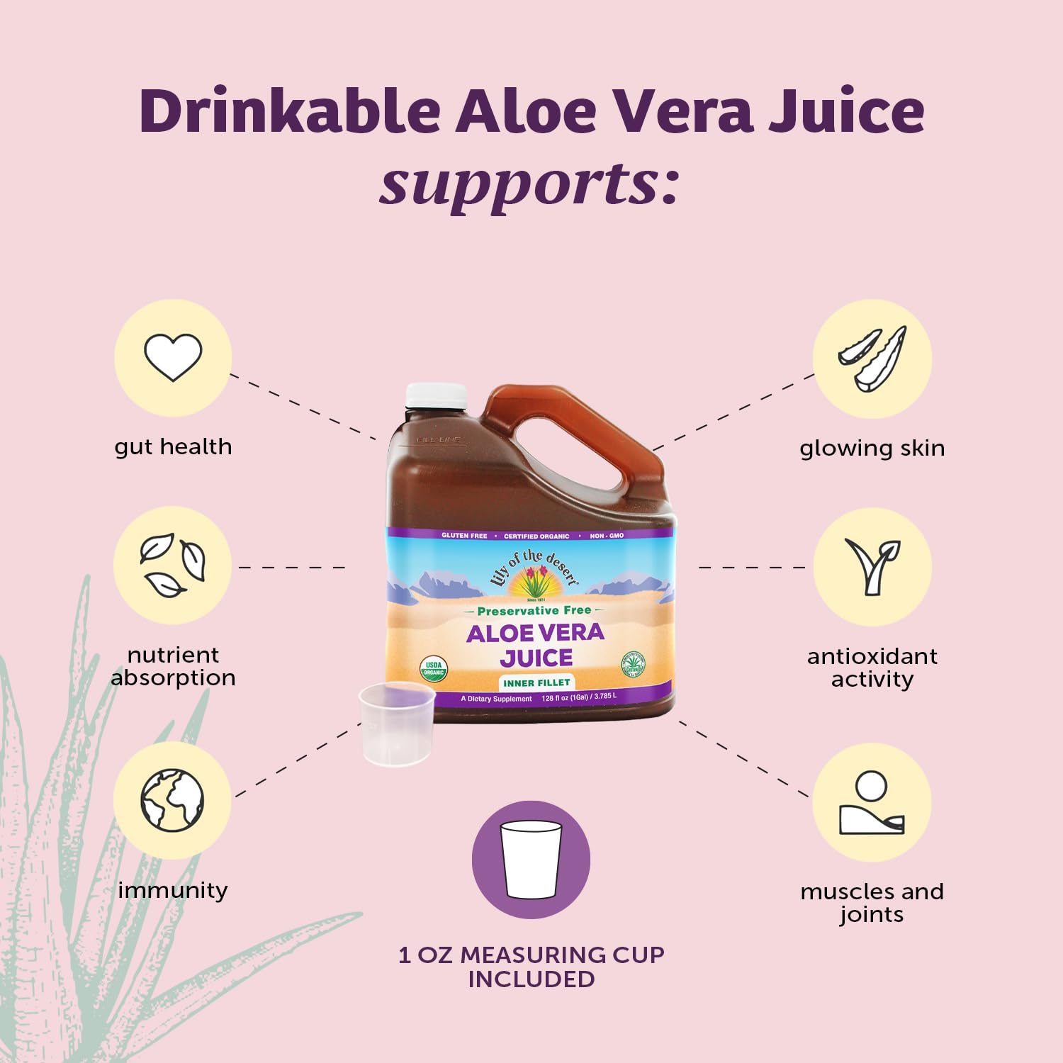 Foto 4 pulgar | Suplemento Lily Of The Desert Jugo de Aloe Vera 3.7 L-Venta Internacional