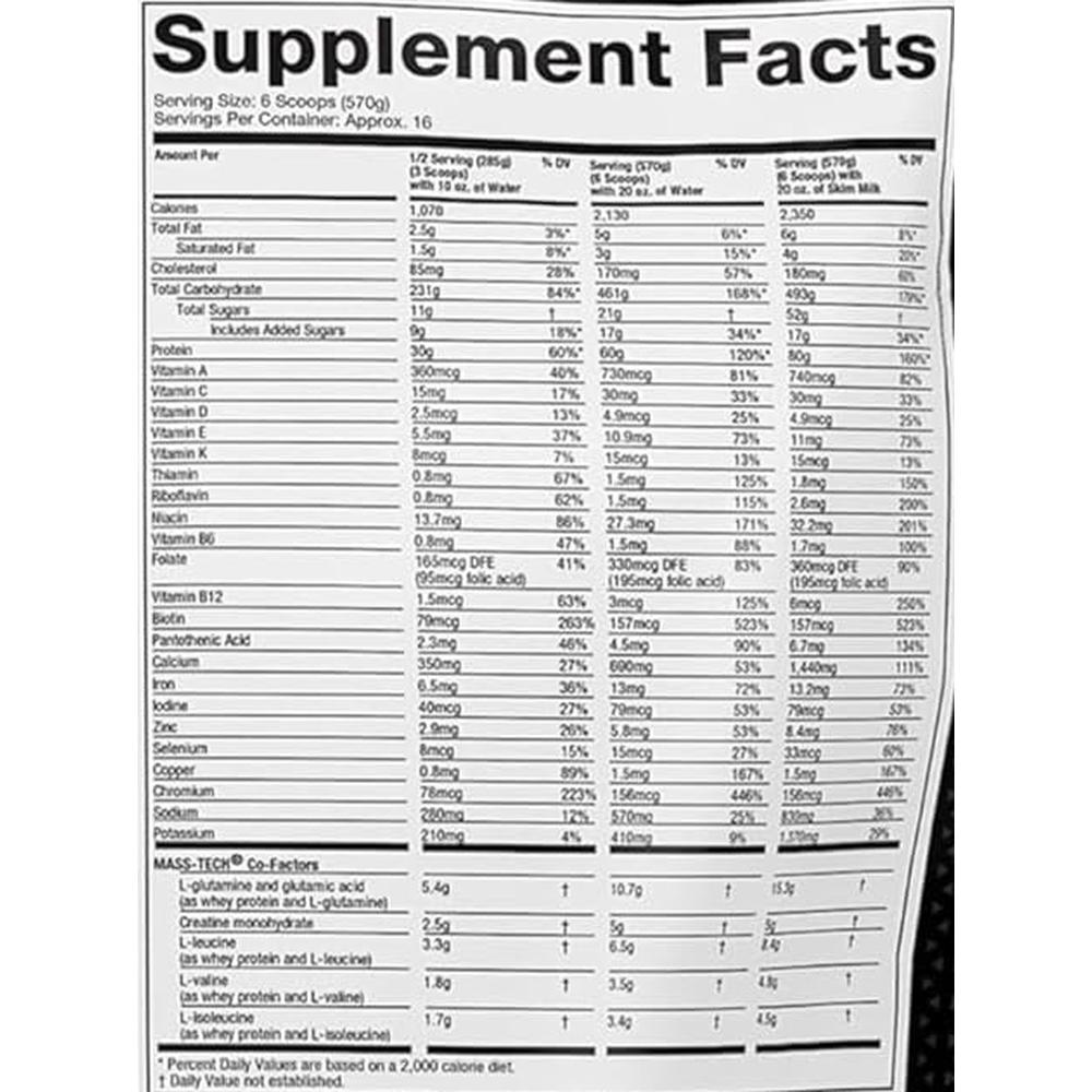 Foto 3 pulgar | Suplemento Muscletech Mass Tech Extreme 2000 de 9.07 kg