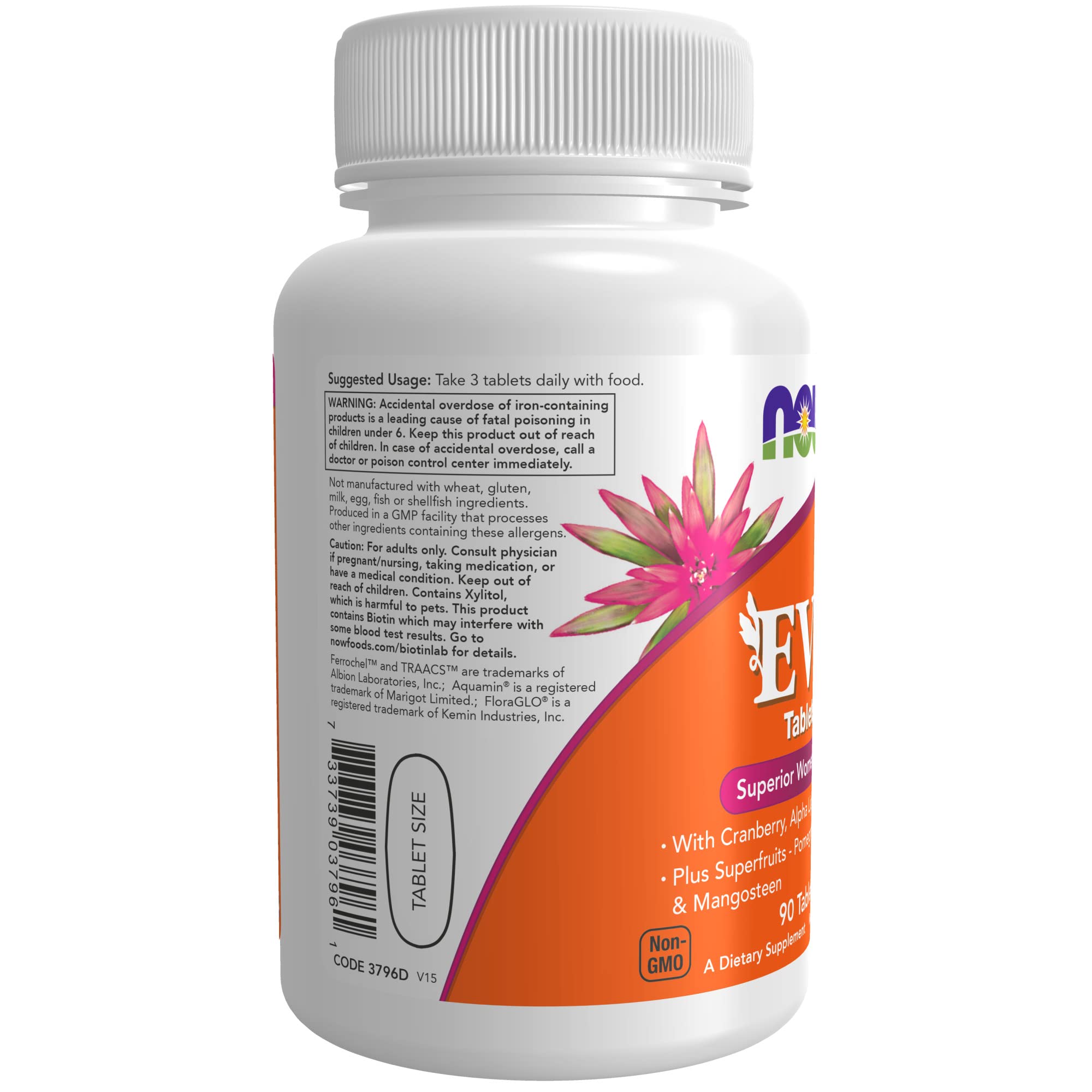 Foto 4 pulgar | Suplementos Now Foods Eve Multivitamínico Para Mujer, 90 Comprimidos - Venta Internacional.