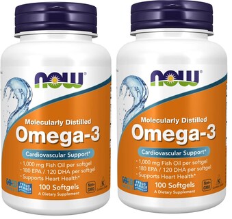 Foto 1 | Supplement Now Foods Omega-3 2000 Mg 100 Unidades (paquete De 2) - Venta Internacional.
