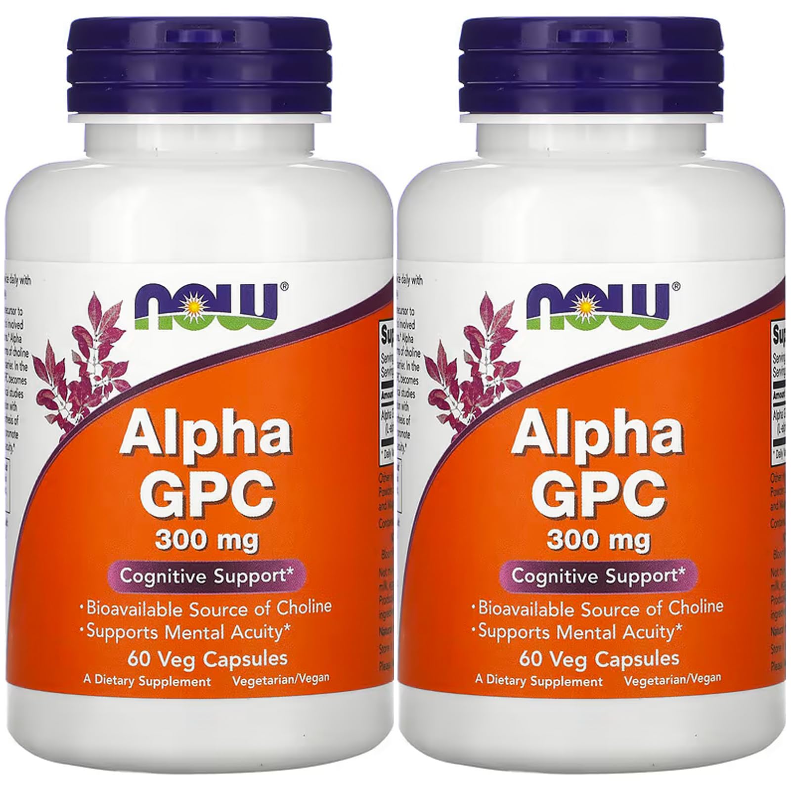 Foto 2 pulgar | Suplemento Now Foods Alpha Gpc 300 Mg 60 Cápsulas Vegetarianas X2 - Venta Internacional.