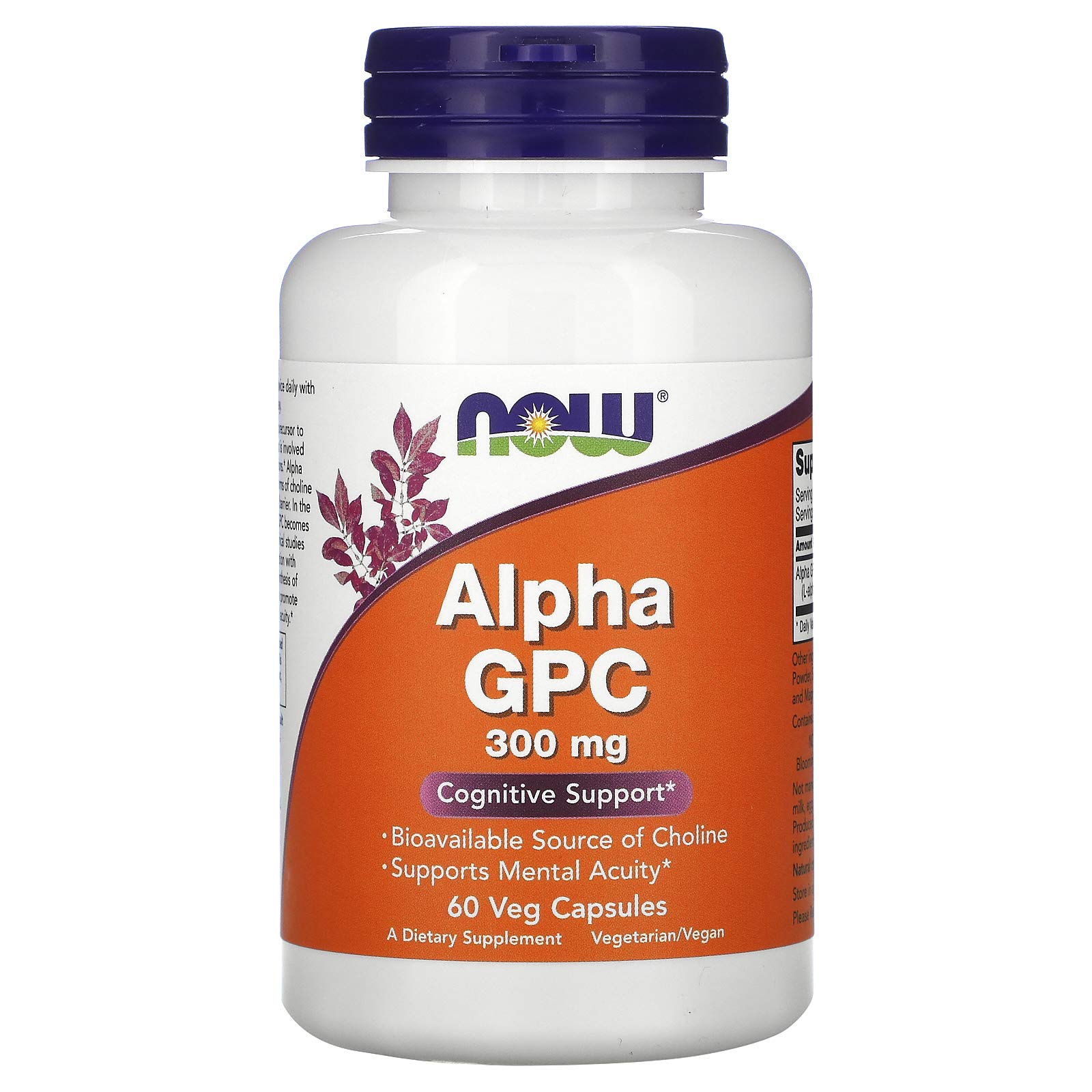 Foto 3 pulgar | Suplemento Now Foods Alpha Gpc 300 Mg 60 Cápsulas Vegetarianas X2 - Venta Internacional.