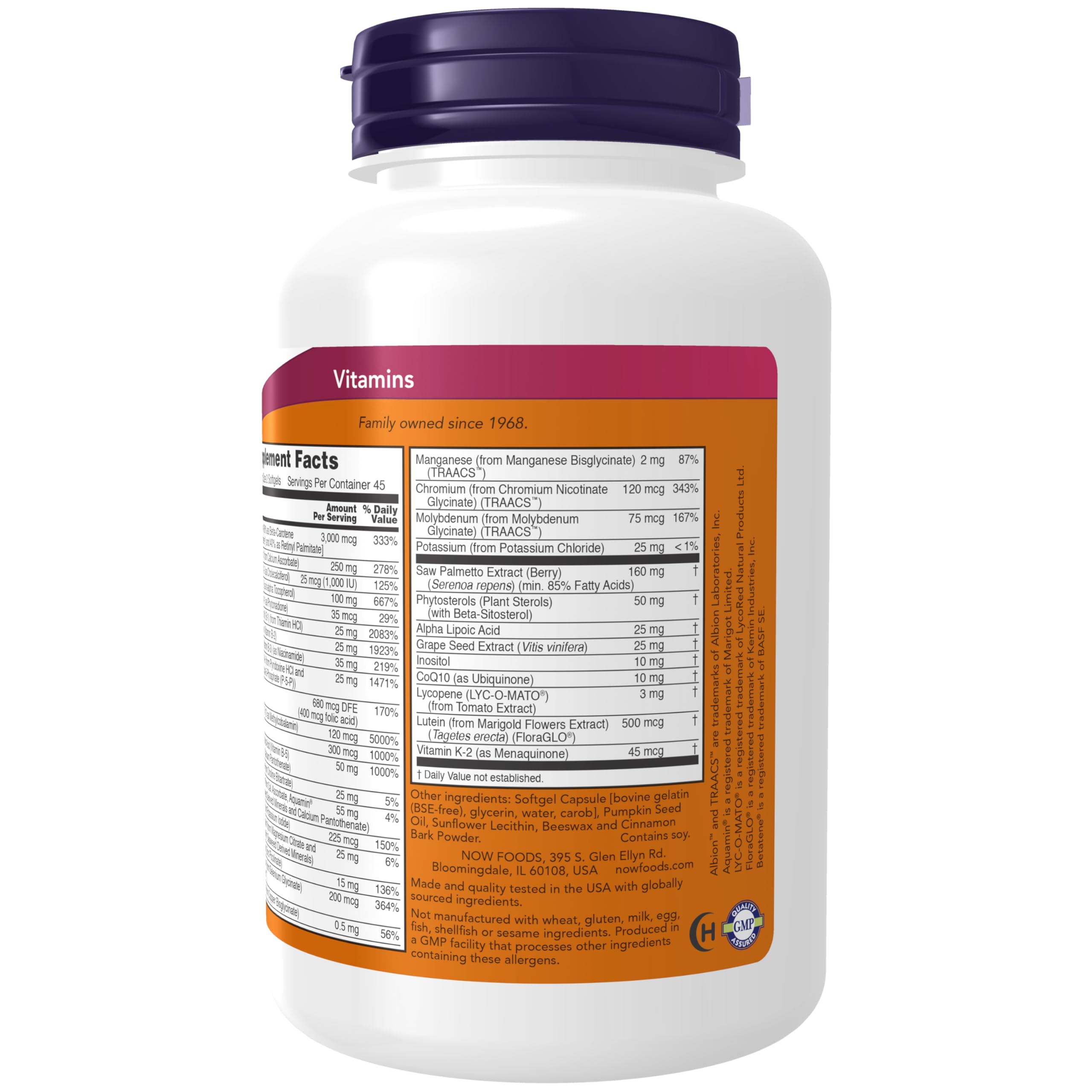 Foto 4 pulgar | Supplement Now Foods Adam, 90 Cápsulas Blandas Con Múltiples Vitaminas Para Hombre - Venta Internacional.