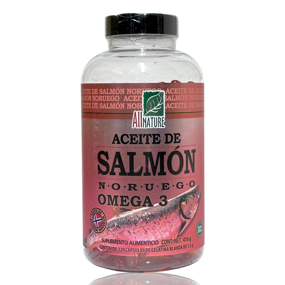 Foto 2 pulgar | Aceite de Salmón Noruego Omega 3 All Nature 320 Cápsulas