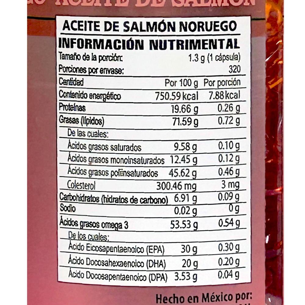 Foto 3 pulgar | Aceite de Salmón Noruego Omega 3 All Nature 320 Cápsulas