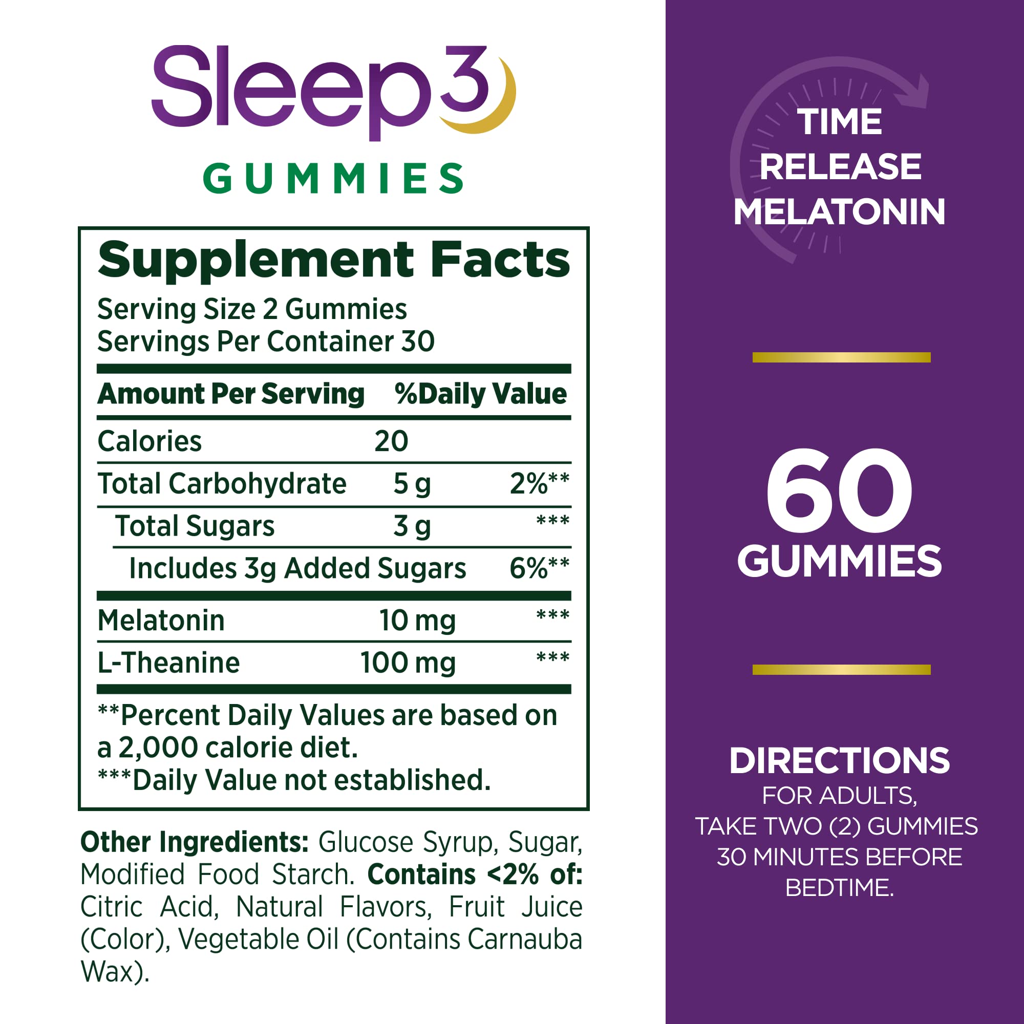 Foto 2 | Gomitas Sleep Aid Nature's Bounty Sleep3 de Melatonina 10 mg - Venta Internacional