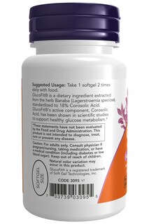 Foto 3 | Ingrediente Dietético Glucofit 60 Cápsulas Blandas Now Foods, Paquete De 3 - Venta Internacional.