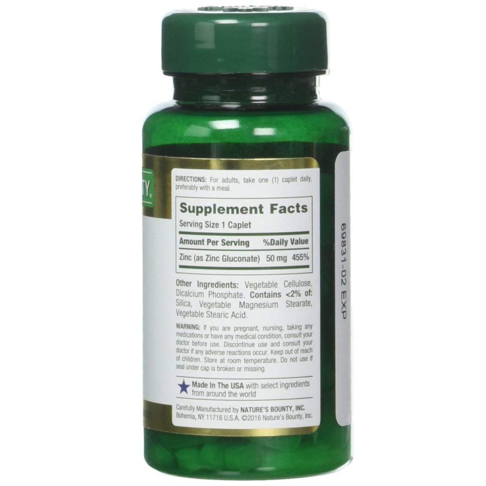 Foto 4 pulgar | Suplemento Nature's Bounty Zinc 6 Piezas-Venta Internacional