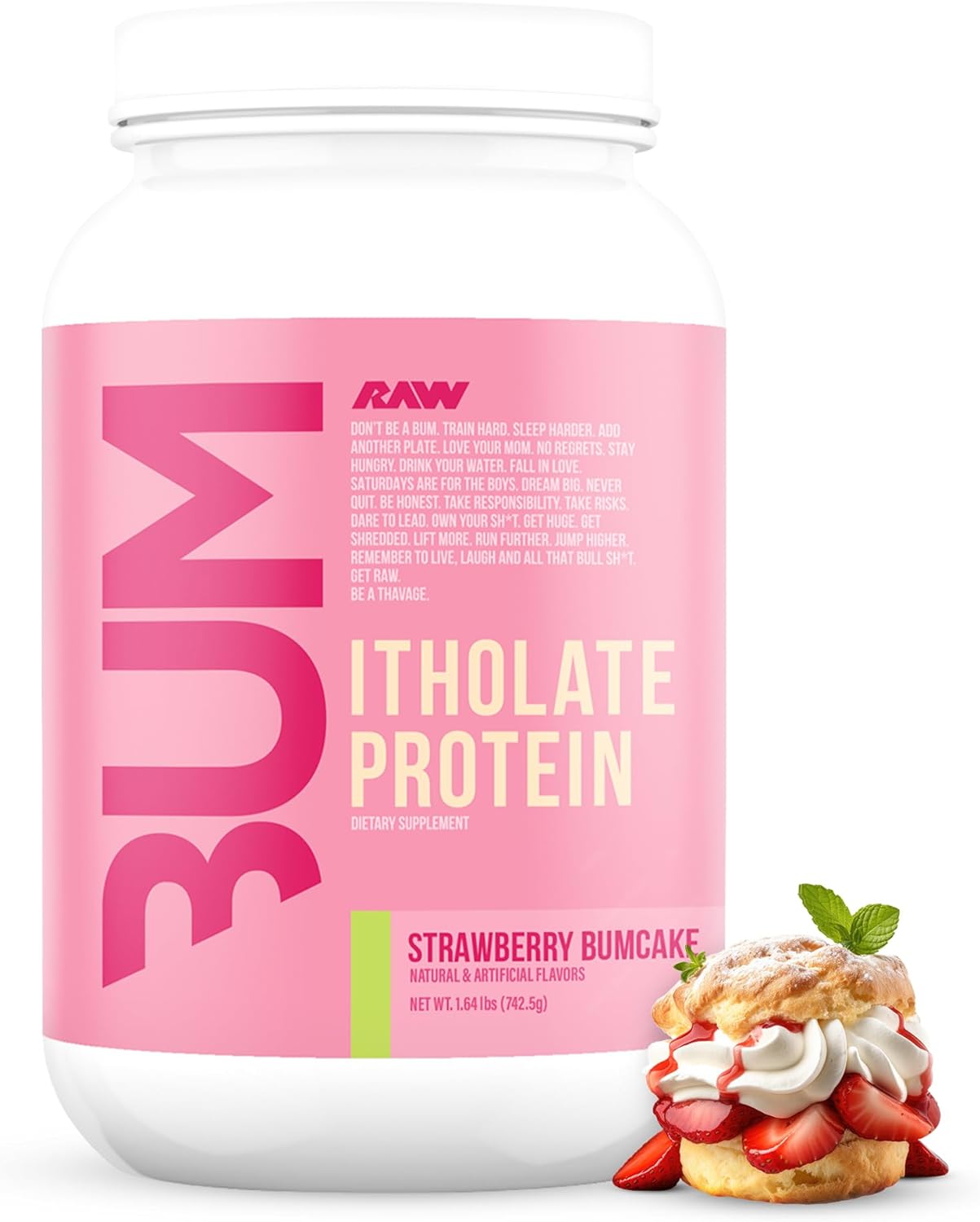 Foto 2 pulgar | Proteina Isolatada Cbum Raw Nutrition 1.72 Lbs 25 Servicios Strawberry Bumcake