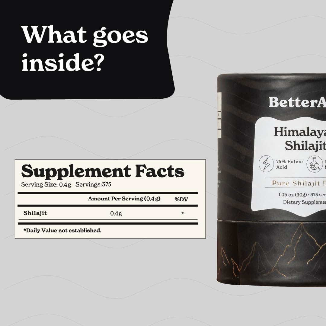 Foto 8 pulgar | Resina De Shilajit Better Alt Pure Himalayan, 400 Mg, 375 Porciones - Venta Internacional.