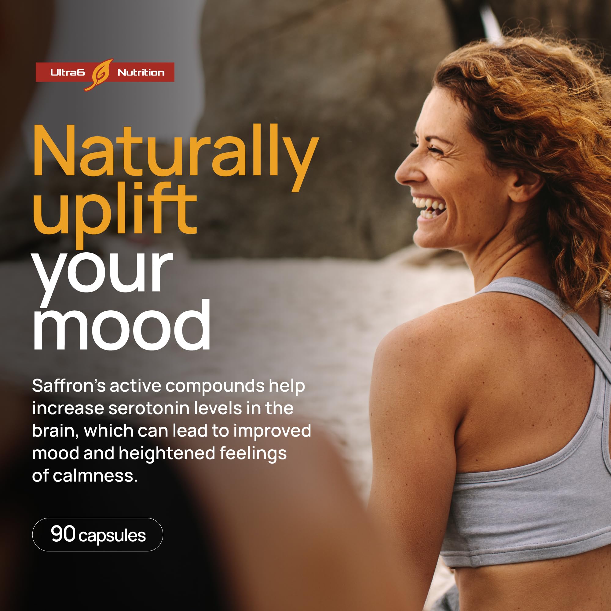 Foto 3 pulgar | Suplemento Ultra6 Nutrition Happy Saffron Extract 90 Porciones - Venta Internacional.