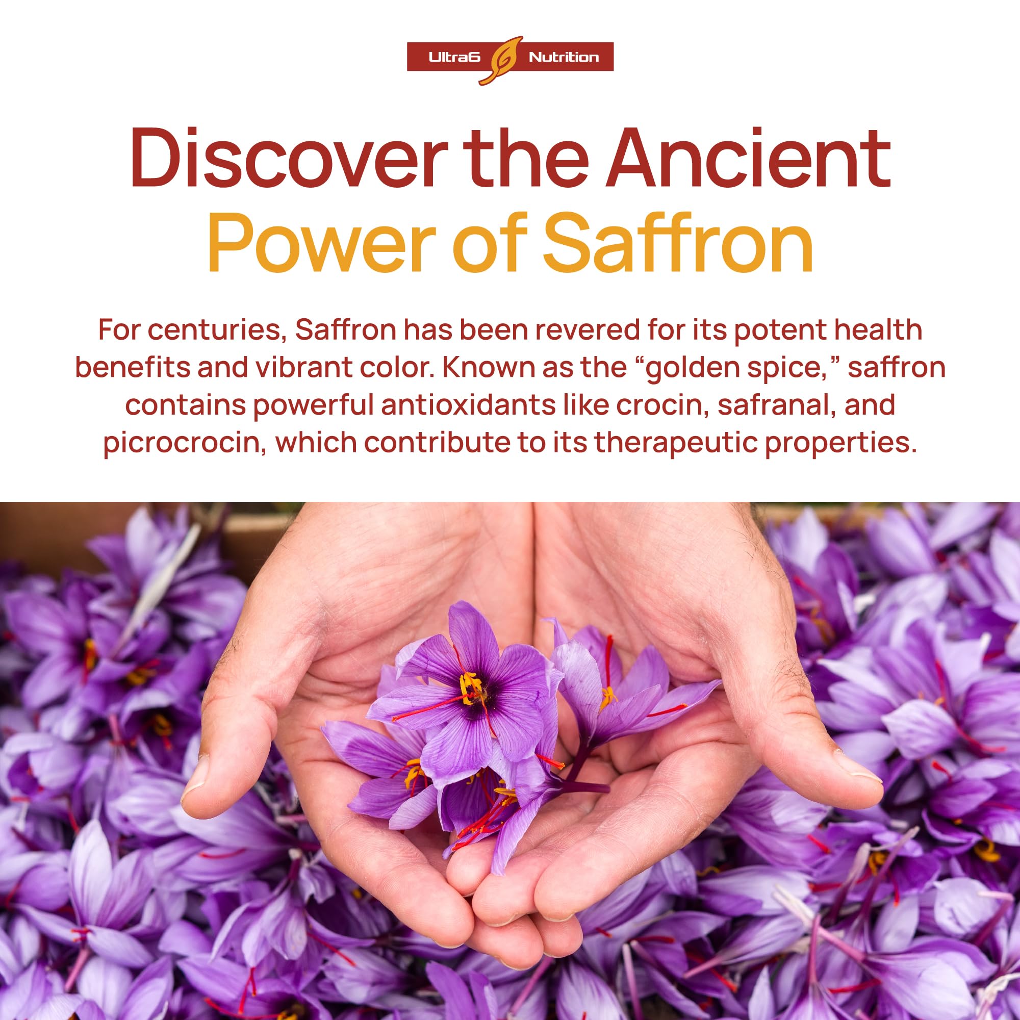 Foto 5 pulgar | Suplemento Ultra6 Nutrition Happy Saffron Extract 90 Porciones - Venta Internacional.
