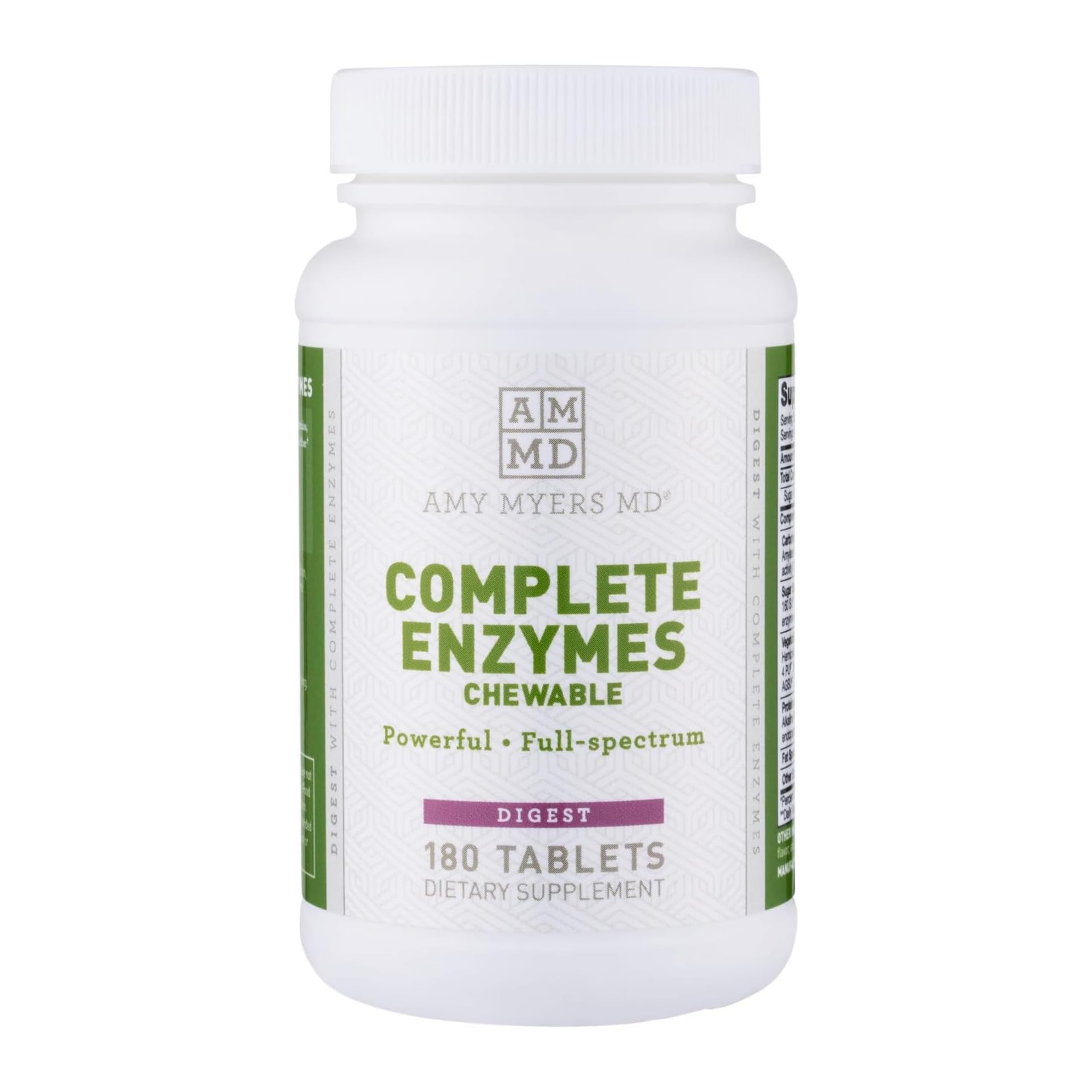 Foto 1 | Enzimas Digestivas Masticables Amy Myers 180 Comprimidos - Venta Internacional.