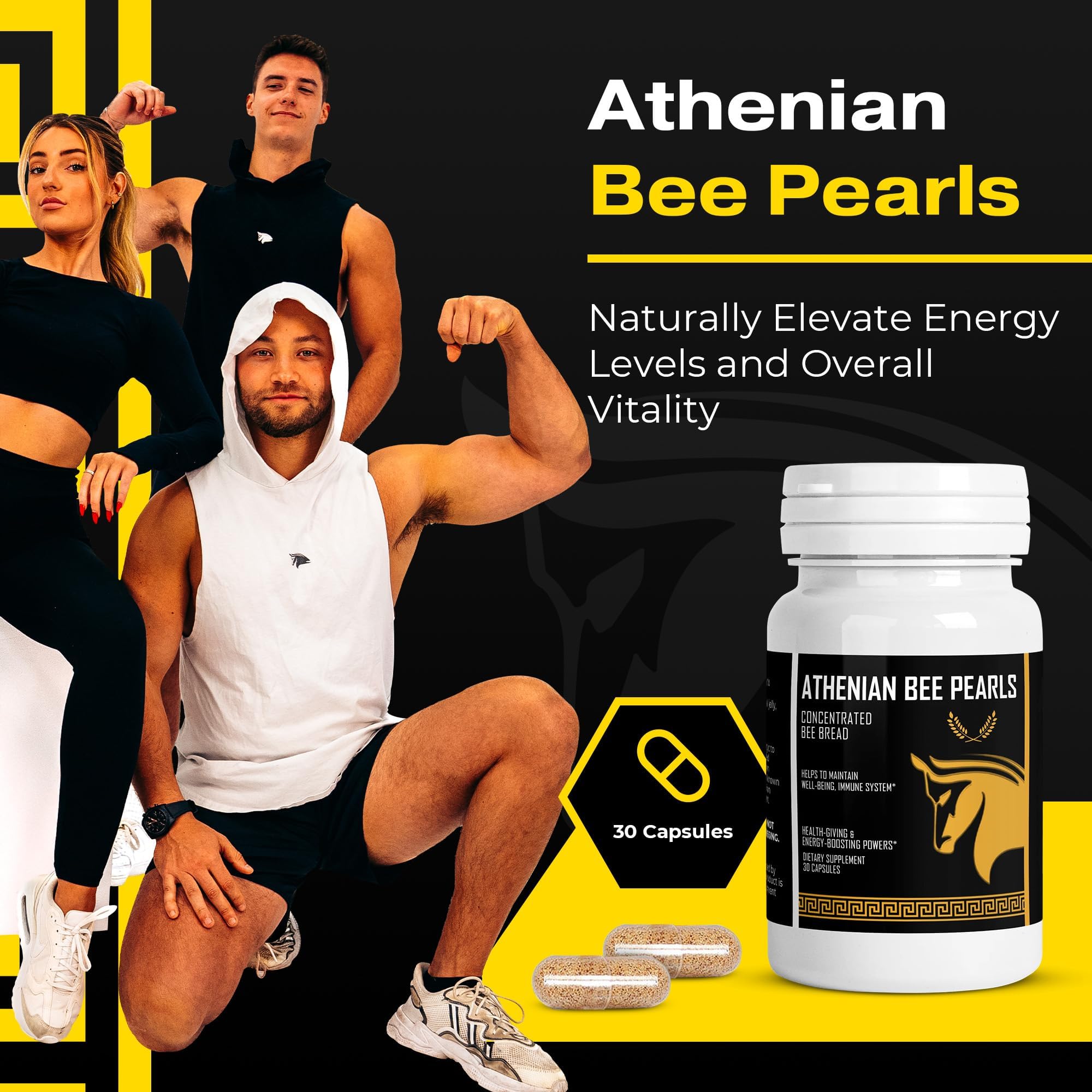 Foto 3 pulgar | Suplemento De Polen De Abeja Athenian Bee Pearls Con Vitamina C - Venta Internacional.