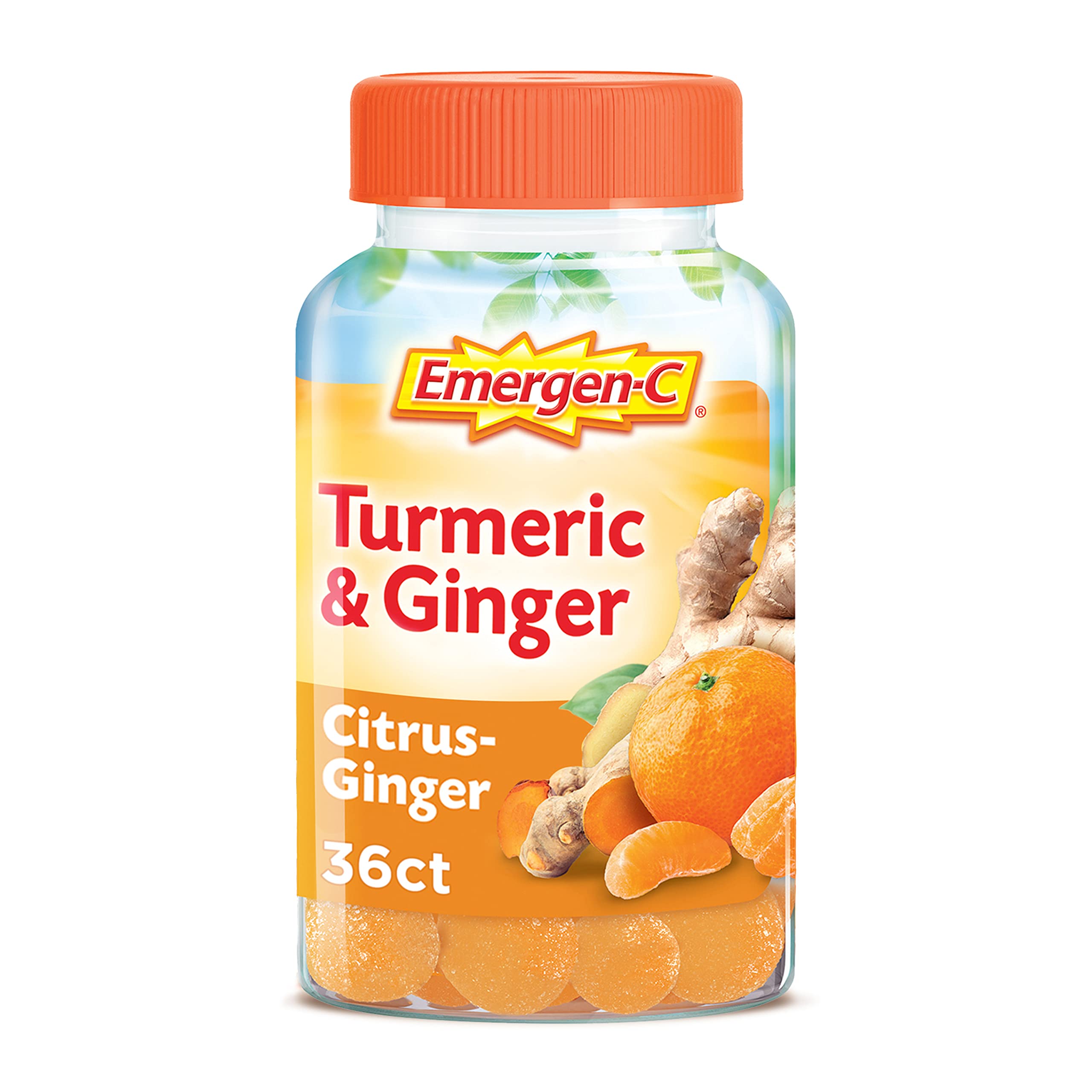 Foto 2 pulgar | Gomitas Emergen-c Citrus-ginger Con Cúrcuma Y Jengibre, 36 Unidades - Venta Internacional.