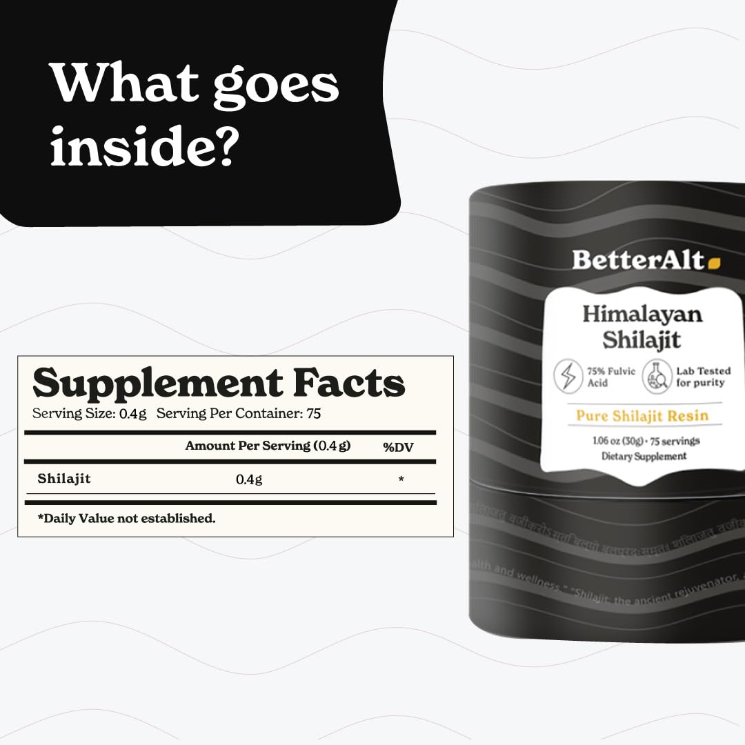 Foto 7 pulgar | Suplemento Better Alt Pure De Shilajit Del Himalaya, 400 Mg - Venta Internacional.