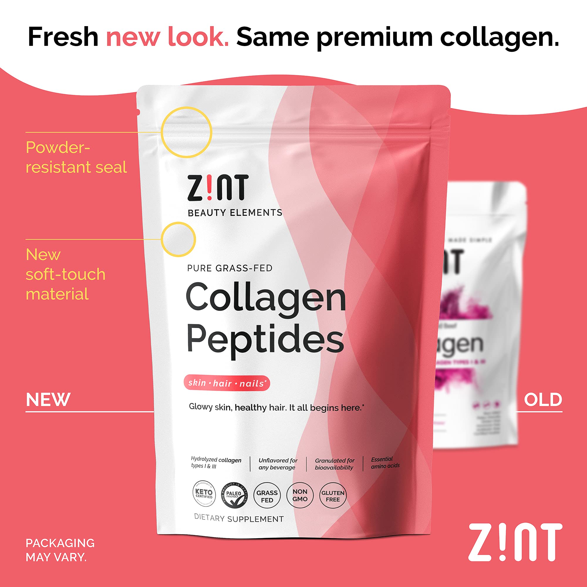Foto 3 pulgar | Péptidos De Colágeno En Polvo Zint 946 Ml Paleo Keto Alimentados Con Pasto - Venta Internacional.