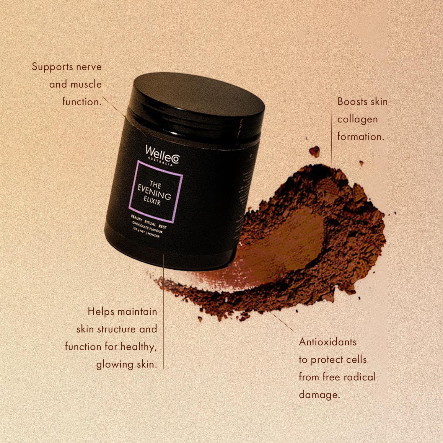 Foto 3 pulgar | Bebida De Belleza Welleco The Evening Elixir Con Vitamina C, 150 G - Venta Internacional.