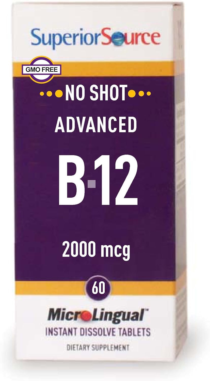 Foto 2 pulgar | Suplemento Superior Source No Shot Advanced B12 2000 Mcg 60 Tabletas - Venta Internacional.
