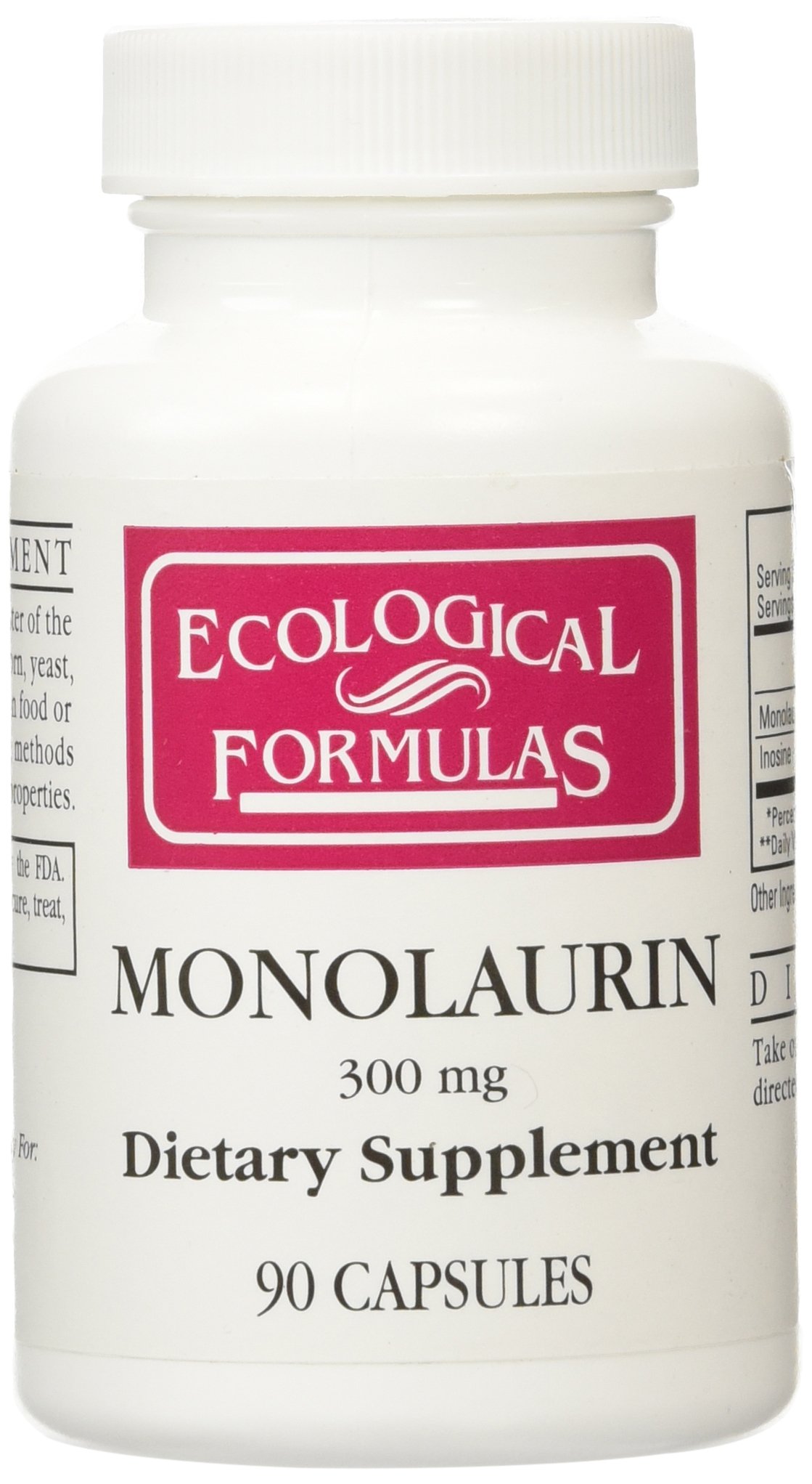 Foto 2 pulgar | Suplemento Ecological Formulas Monolaurina 300 Mg 90 Cápsulas - Venta Internacional.