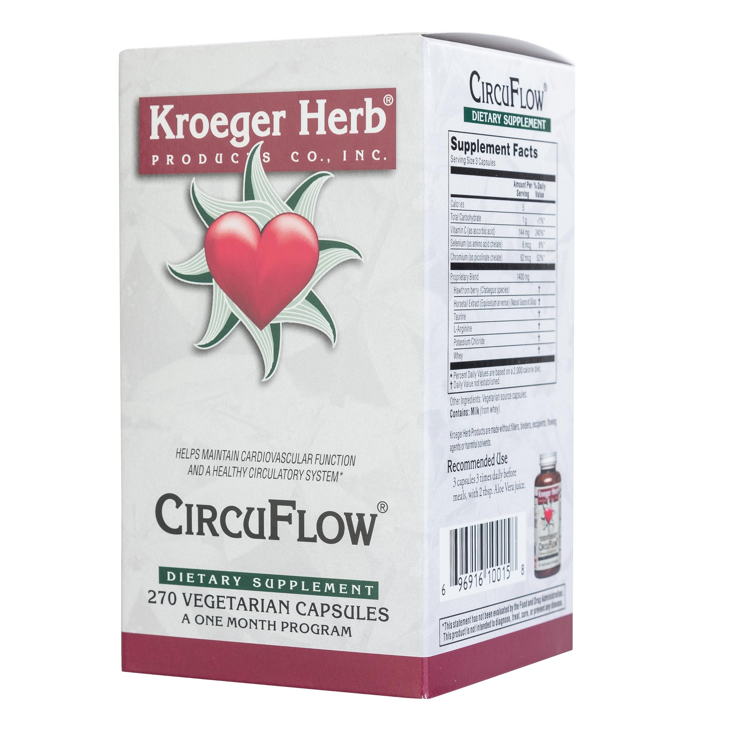 Foto 5 | Suplemento Kroeger Herb Circuflow Heart Health 270 Cápsulas - Venta Internacional.