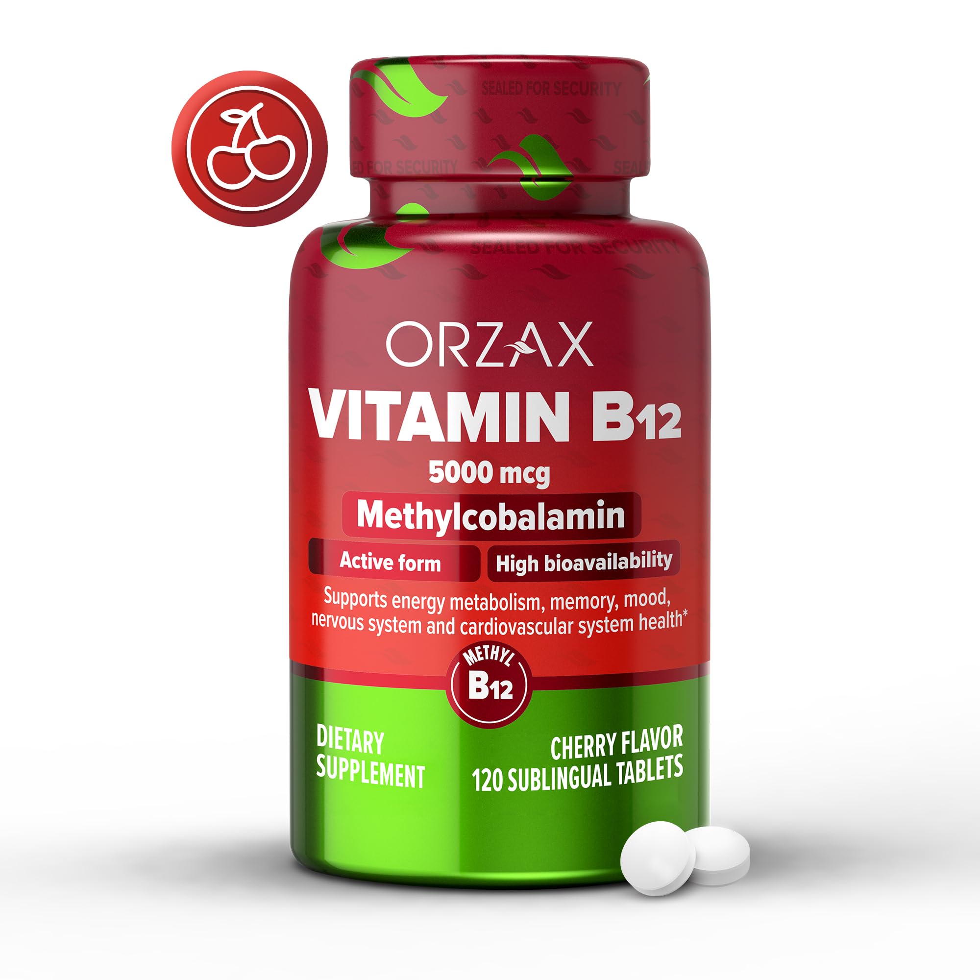 Foto 3 pulgar | Suplemento Orzax De Vitamina B12 5000 Mcg De Metilcobalamina 120 Tabletas - Venta Internacional.