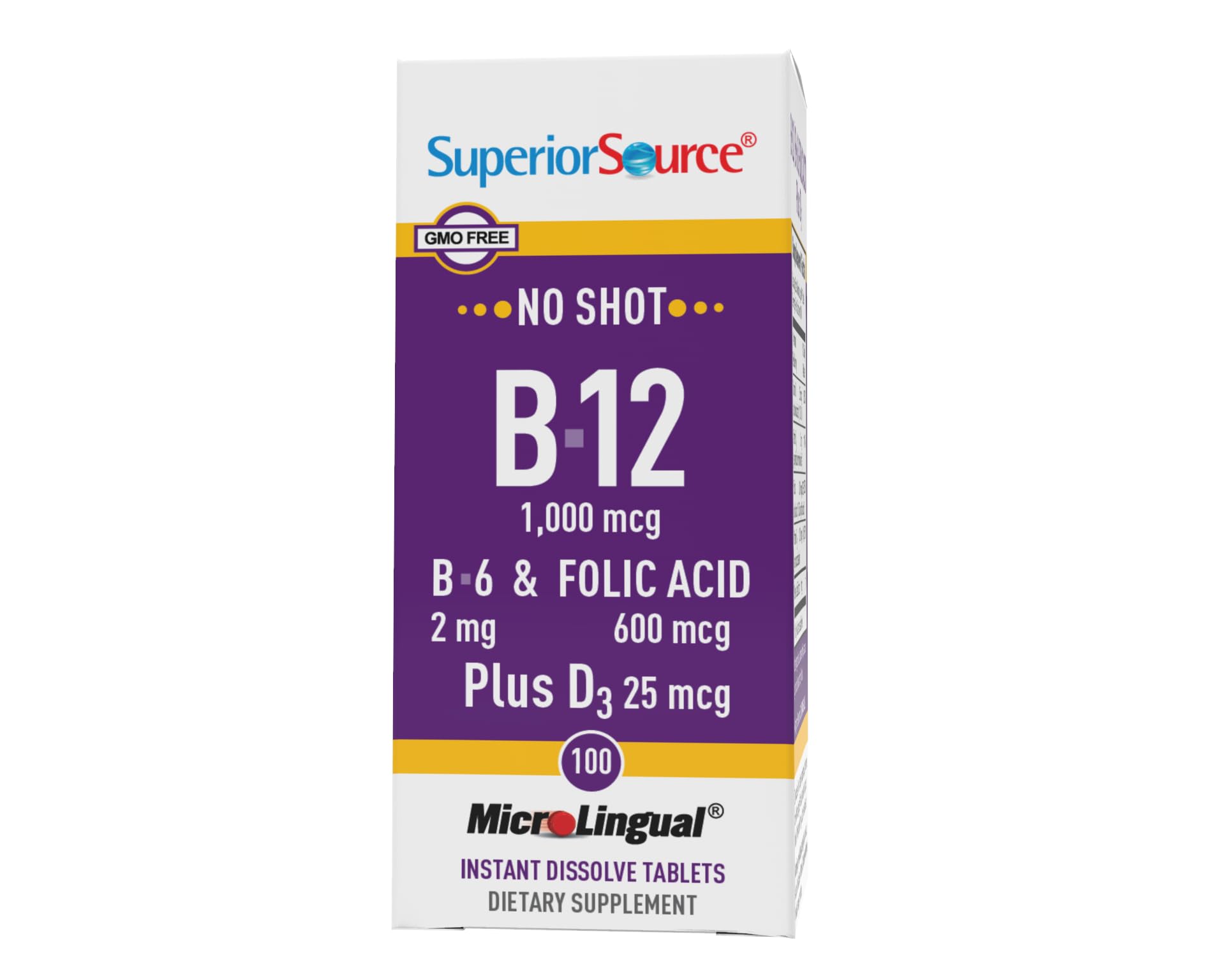 Foto 3 pulgar | Suplemento De Vitamina B12 De Calidad Superior, Sin Inyección, 1000 Mcg, 100 Unidades - Venta Internacional.
