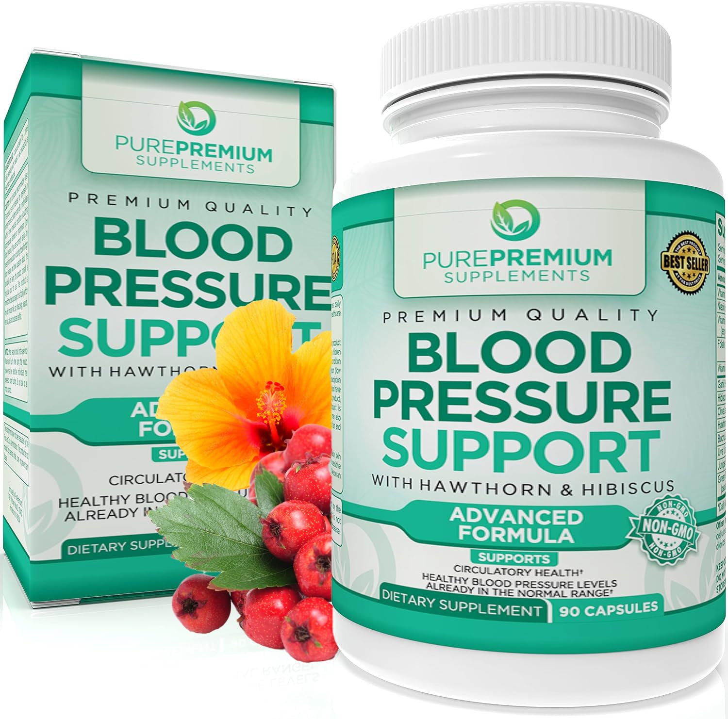 Foto 2 pulgar | Suplemento Purepremium Blood Pressure Support 90 Cápsulas - Venta Internacional.