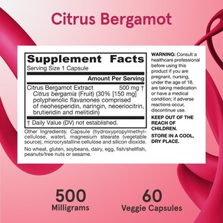 Foto 6 | Suplemento Jarrow Formulas, Cítricos Y Bergamota, 500 Mg, 60 Cápsulas Vegetarianas - Venta Internacional.