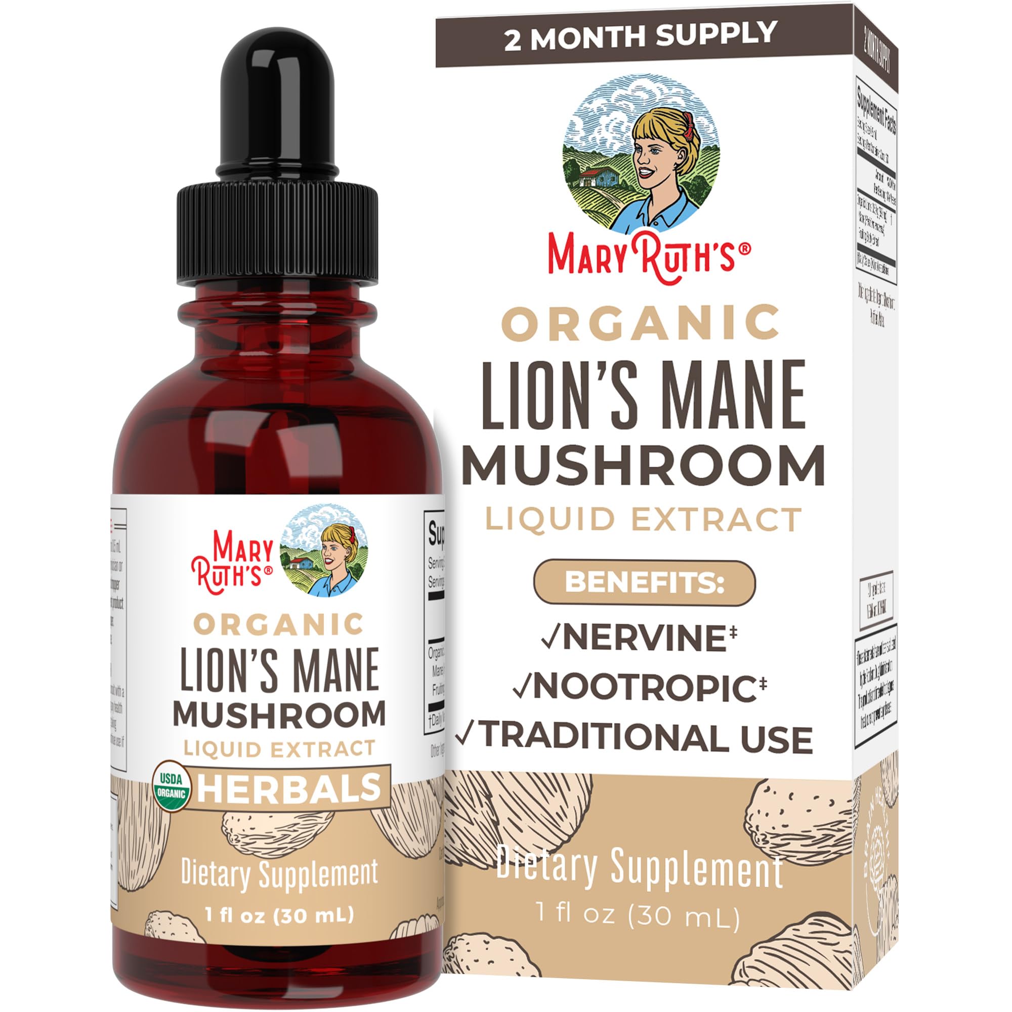 Foto 1 | Suplemento De Extracto De Melena De León Maryruth Organics 30 Ml - Venta Internacional.