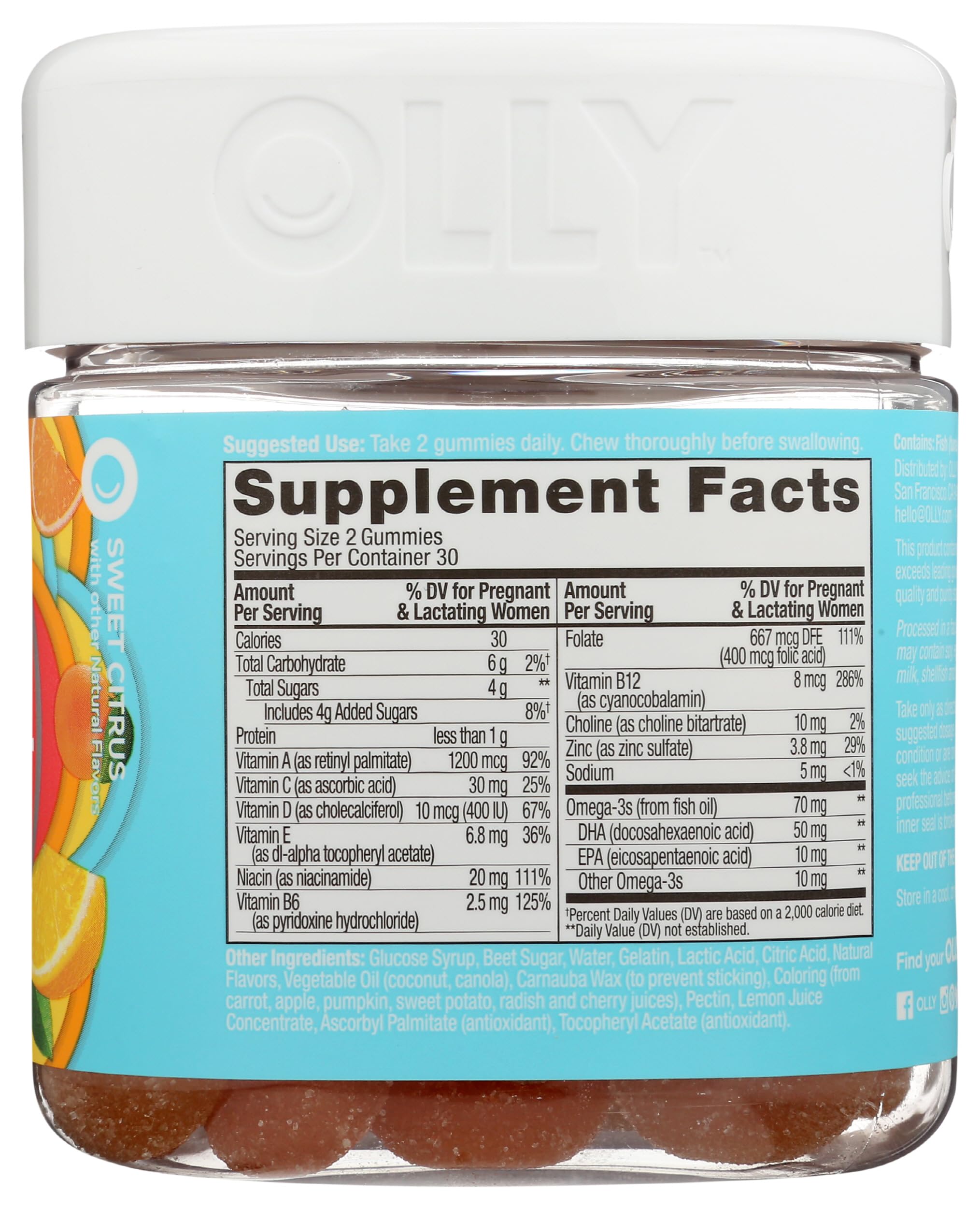 Foto 8 pulgar | Multivitamínico En Gomitas Prenatales Olly, El Suministro Esencial Para 30 Días - Venta Internacional.