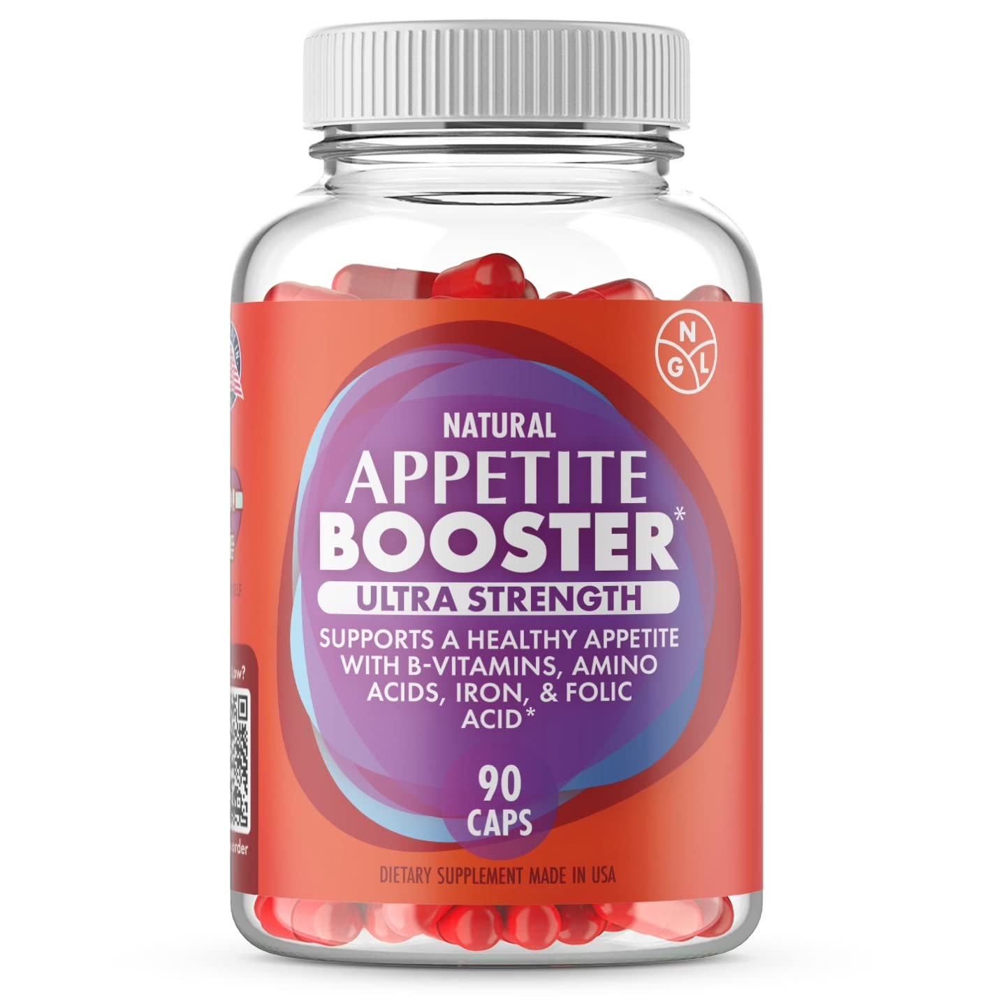 Foto 2 pulgar | Píldoras Para Aumentar El Apetito Ngl Extra Strength Con Lisina Y Ácido Fólico - Venta Internacional.
