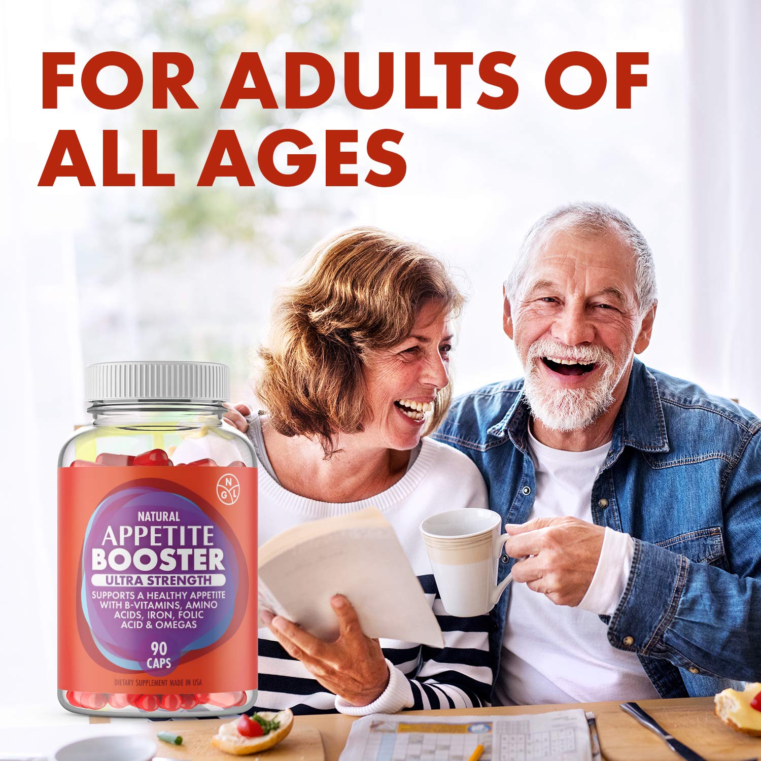 Foto 4 | Píldoras Para Aumentar El Apetito Ngl Extra Strength Con Lisina Y Ácido Fólico - Venta Internacional.