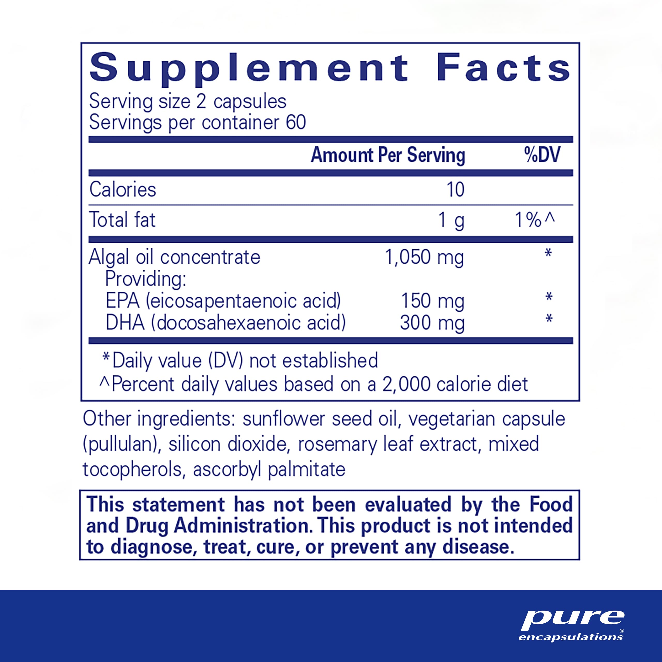 Foto 3 pulgar | Suplemento Pure Encapsulations Epa/dha Vegetariano 120 Cápsulas - Venta Internacional.