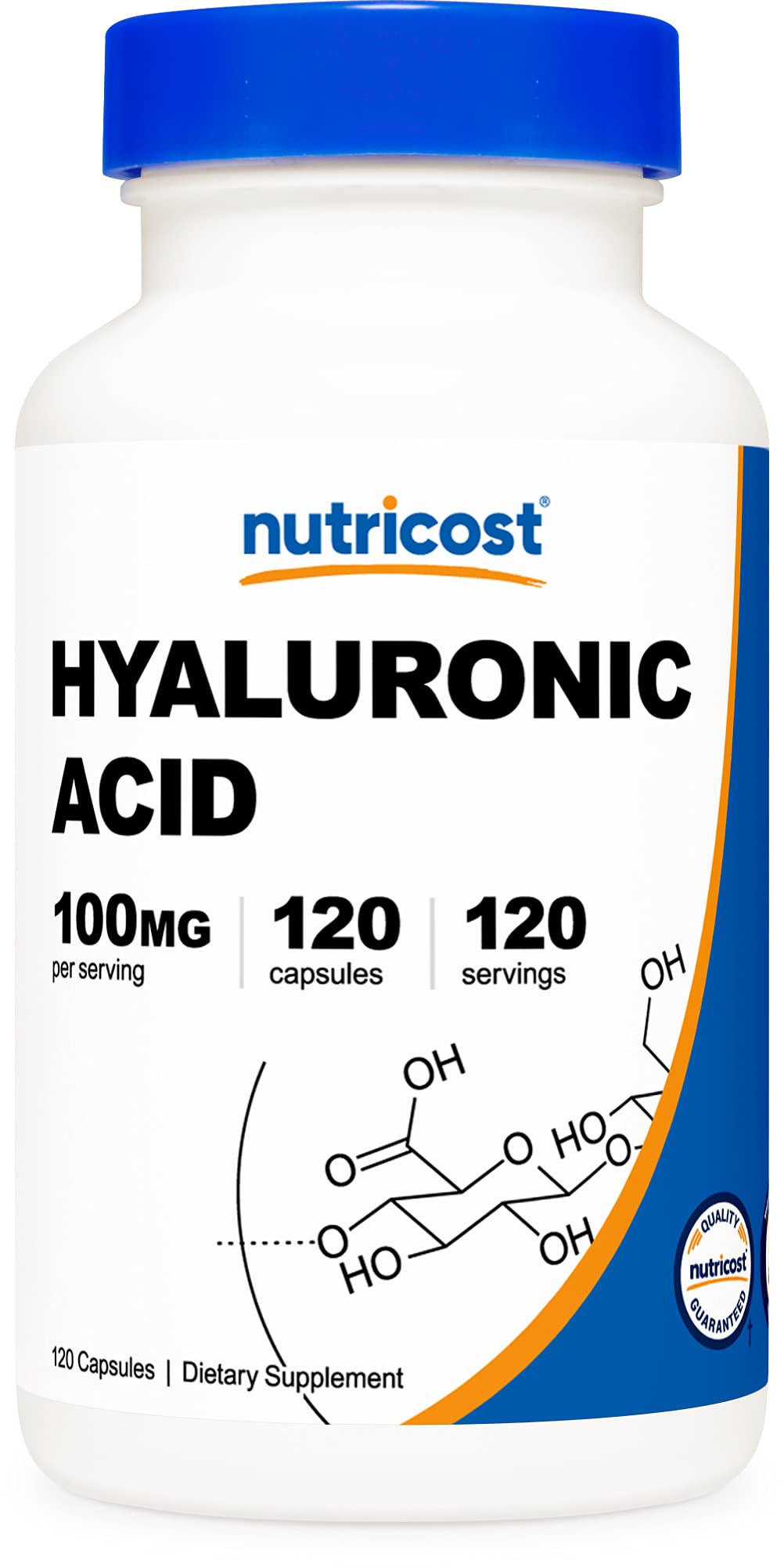 Foto 2 pulgar | Suplemento De Ácido Hialurónico Nutricost 100 Mg 120 Cápsulas - Venta Internacional.