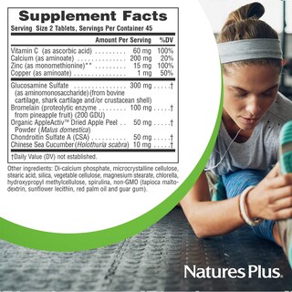 Foto 2 | Suplemento Natures Plus Connect-all De 300 Mg De Sulfato De Glucosamina - Venta Internacional.