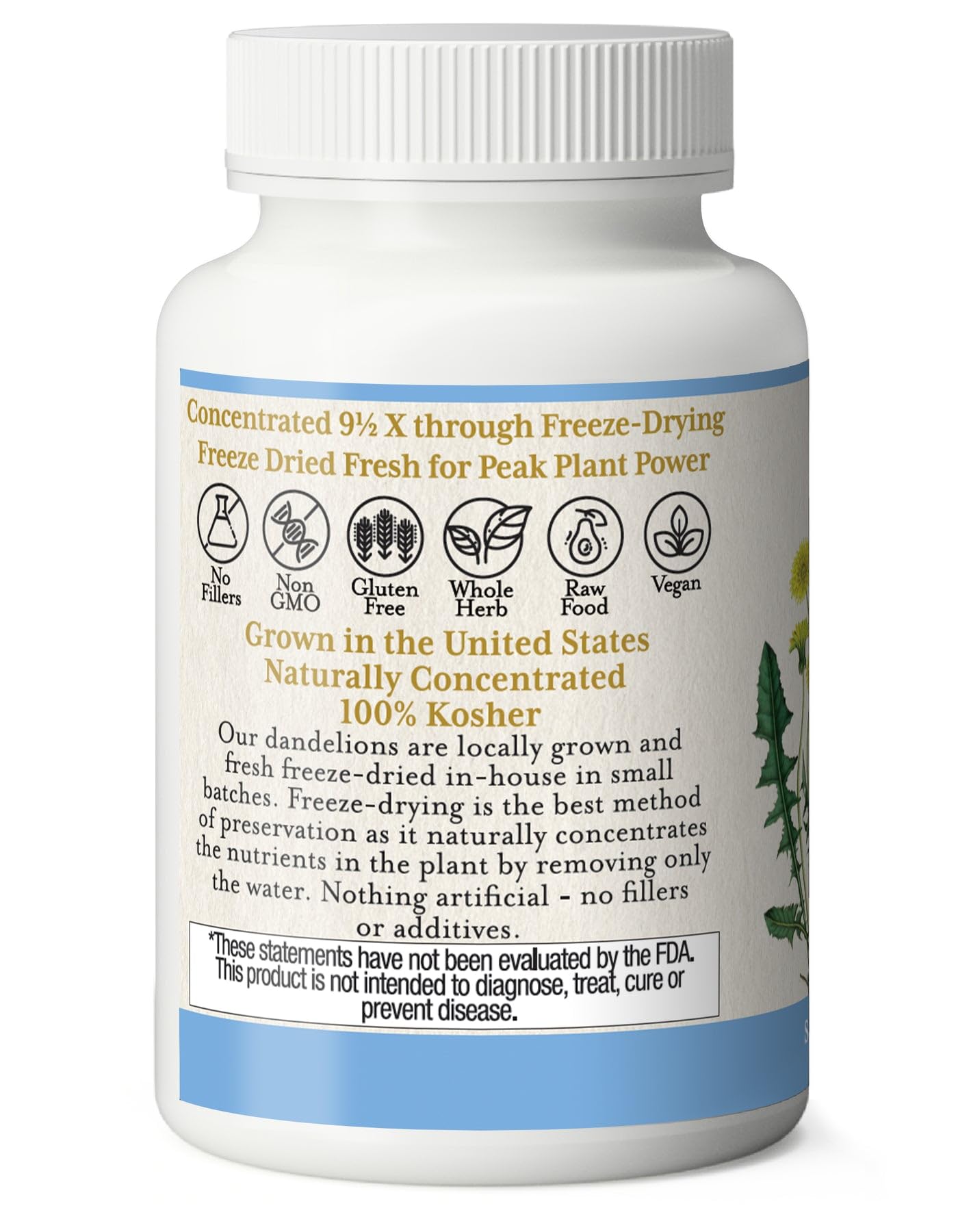 Foto 4 pulgar | Suplemento Eclectic Institute Dandelion Leaf 90 Ct (200 Mg) - Venta Internacional.