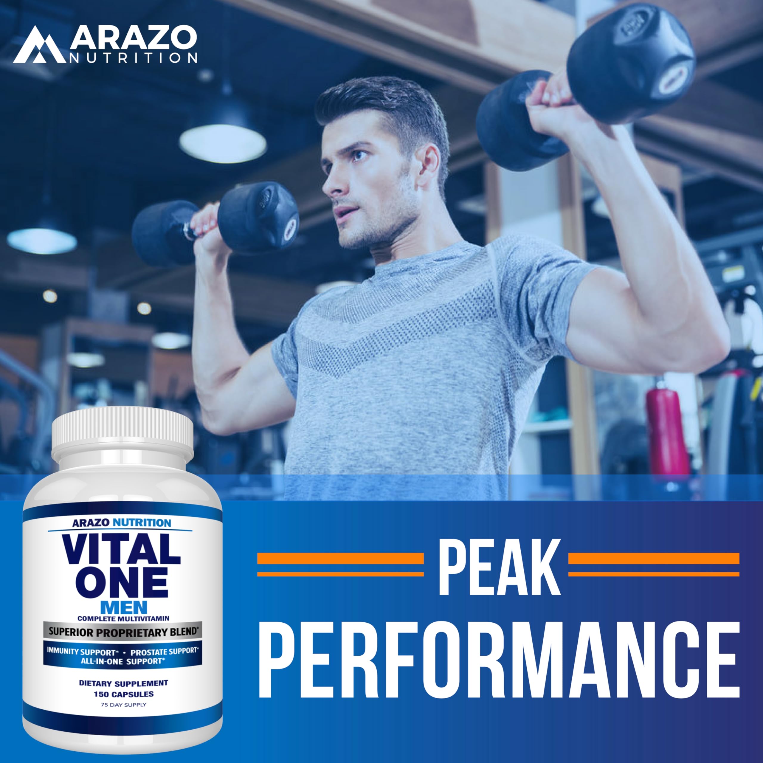 Foto 6 pulgar | Suplemento Multivitamínico Vital One De Arazo Nutrition Para Hombres - Venta Internacional.